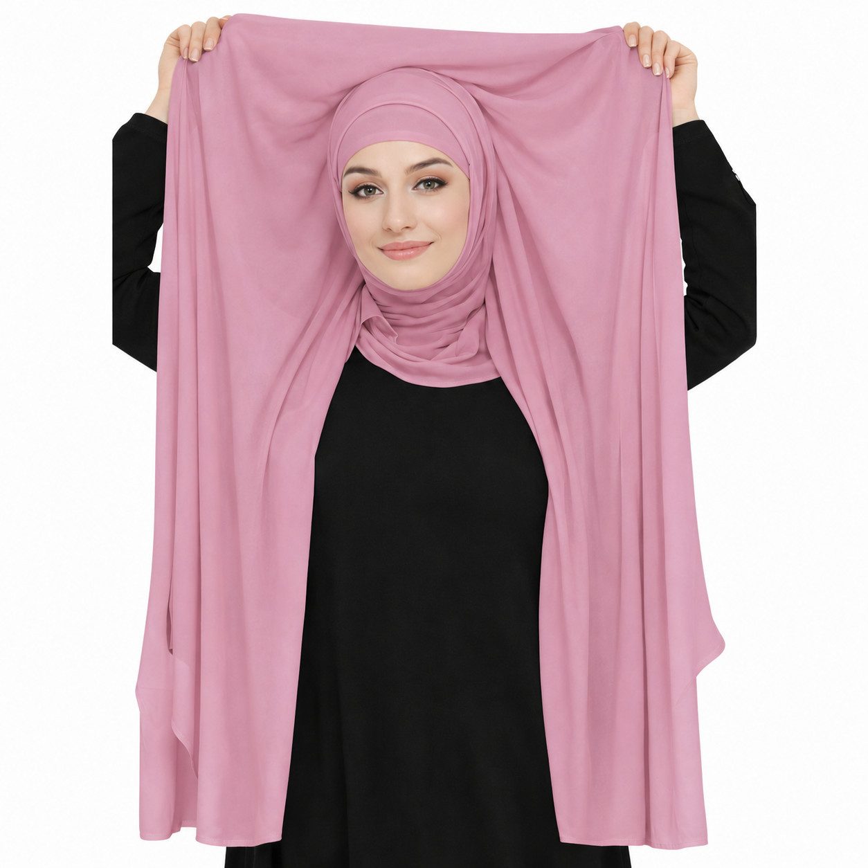 Aymasal Hijab 2 in1 Chiffon Hijab mit integriertem Unterkopftuch Bone Islam Kopftuch (Einzeln, Einzelartikel) Kopftuch 2 in 1 Chiffon Hijab mit integriertem Unterkopftuch