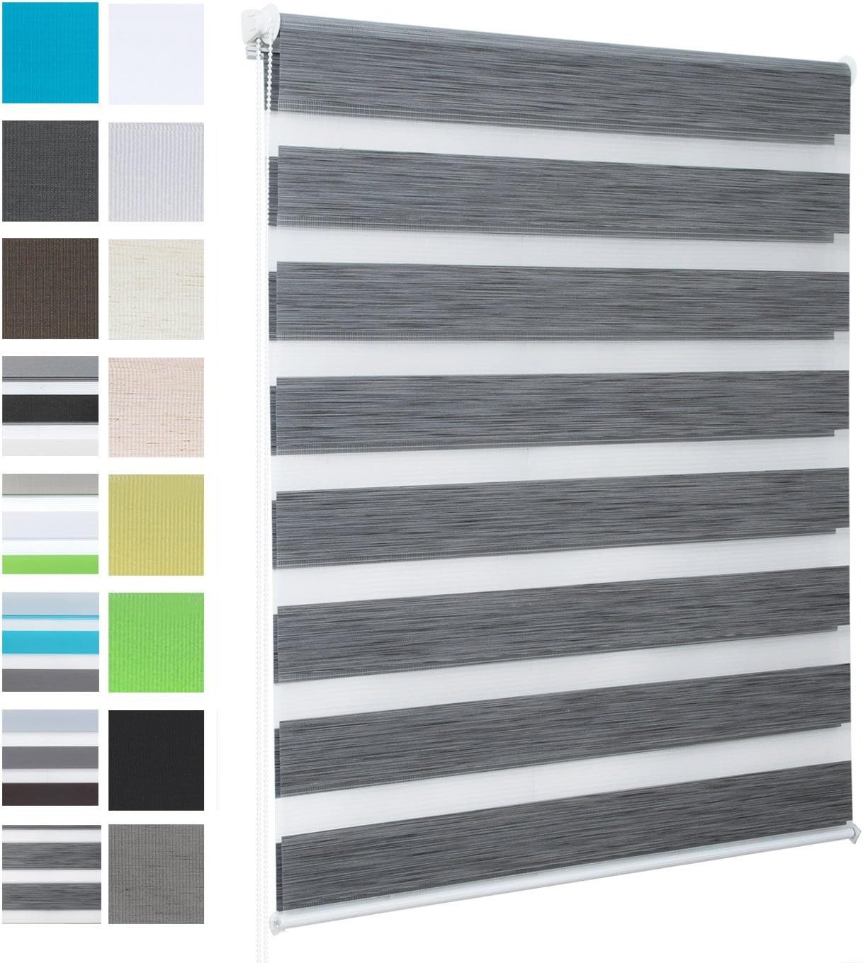 Doppelrollo, Woltu, halbtransparent, Klemmfix, Klemmfix, Klemmfix ohne Bohr günstig online kaufen