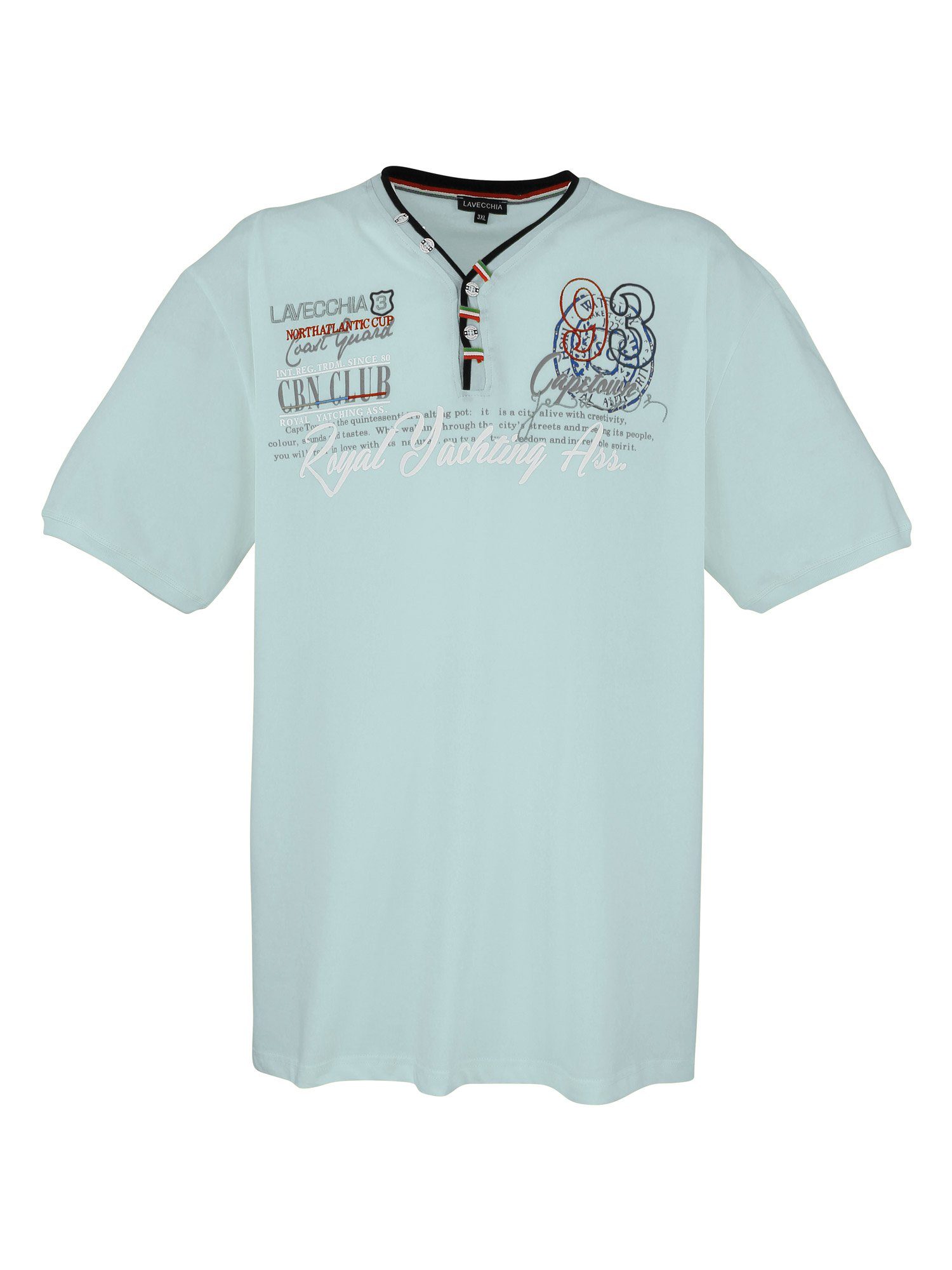 Lavecchia T-Shirt Übergrößen Herren V-Shirt LV-608 Herrenshirt V-Ausschnitt mint