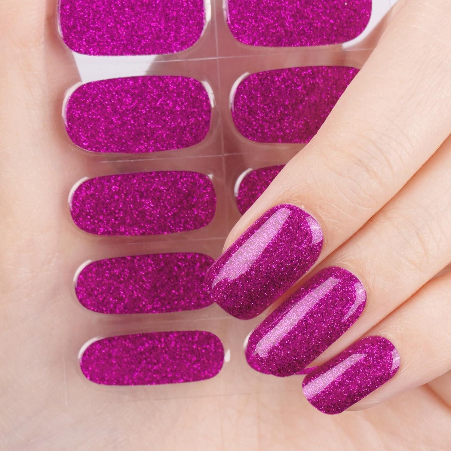 LuxusKollektion Nagel-Tattoo Nagelfolien Royal Sparkle lila Glitzer Gel