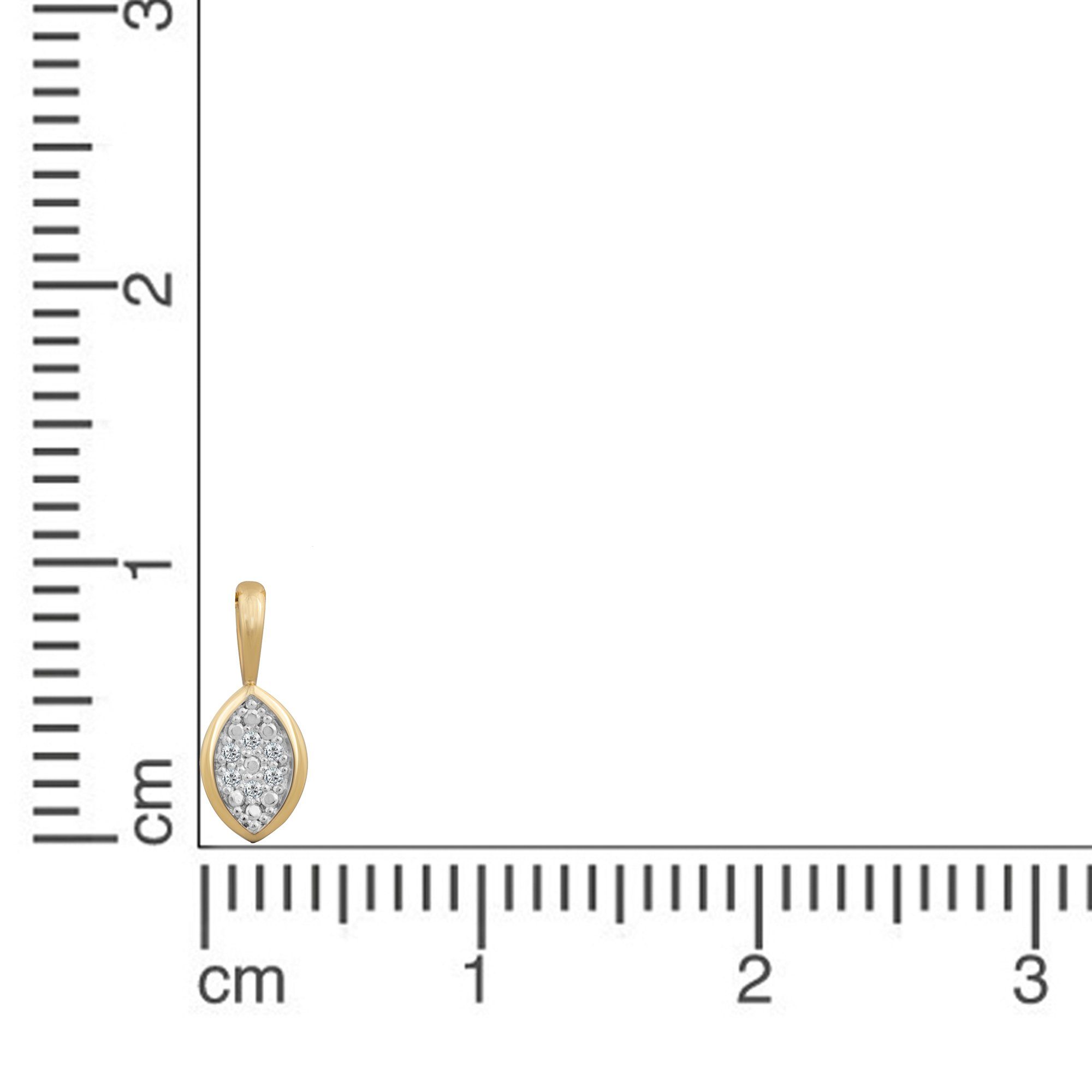 Orolino Kettenanhänger 585 Gold mit 6x Brillant 0,03ct.