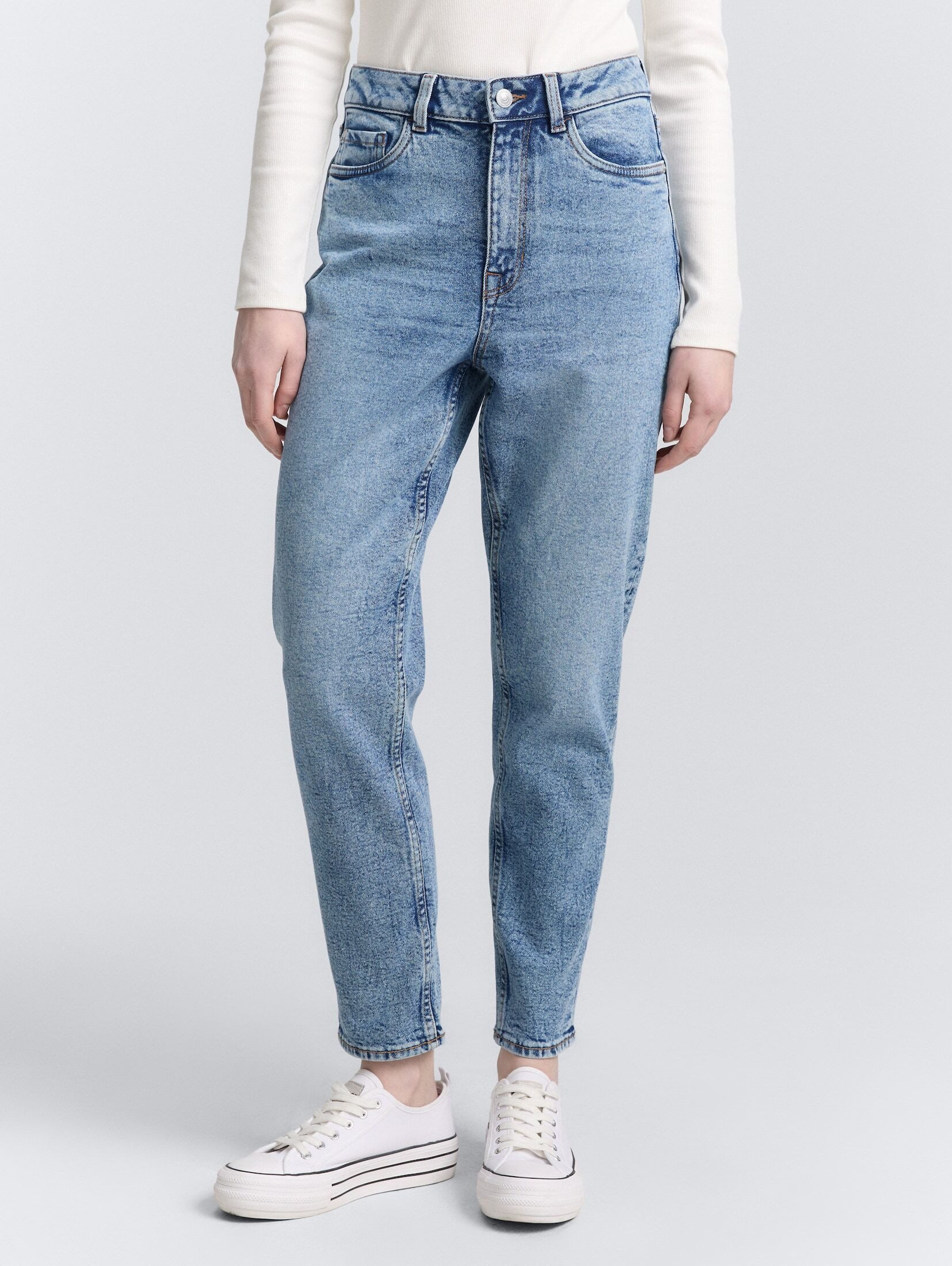 TOM TAILOR Denim Ankle-Jeans Jeanshosen TTLINLEY MOM High Waist Ankle Jeans günstig online kaufen
