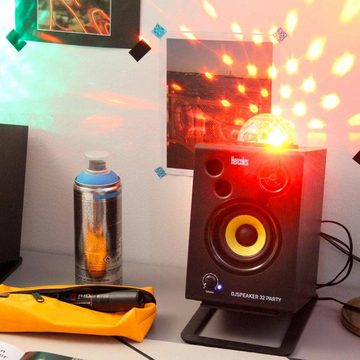 HERCULES DJ Speaker 32 Party-Lautsprecher (Monitor-Boxen, 30 W, mit Verlängerungskabel)