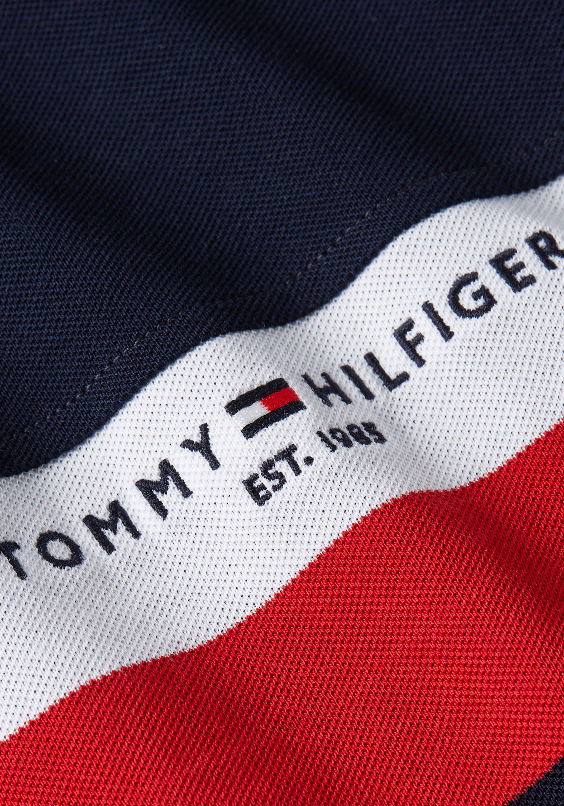 Sky COLOURBLOCK TH Hilfiger Poloshirt in Tommy Colorblocking mit Desert CHEST Logofarben SLIM POLO