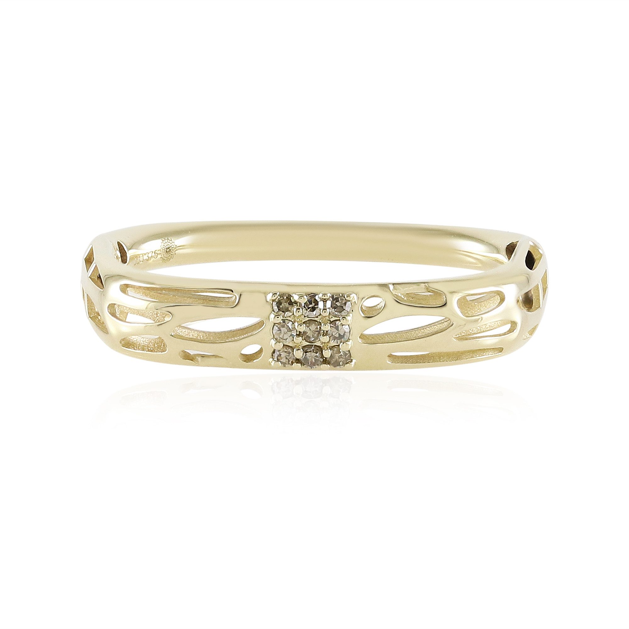 Cavill Diamantring Champagner-Diamant-Goldring, 375 Gold (1-tlg)