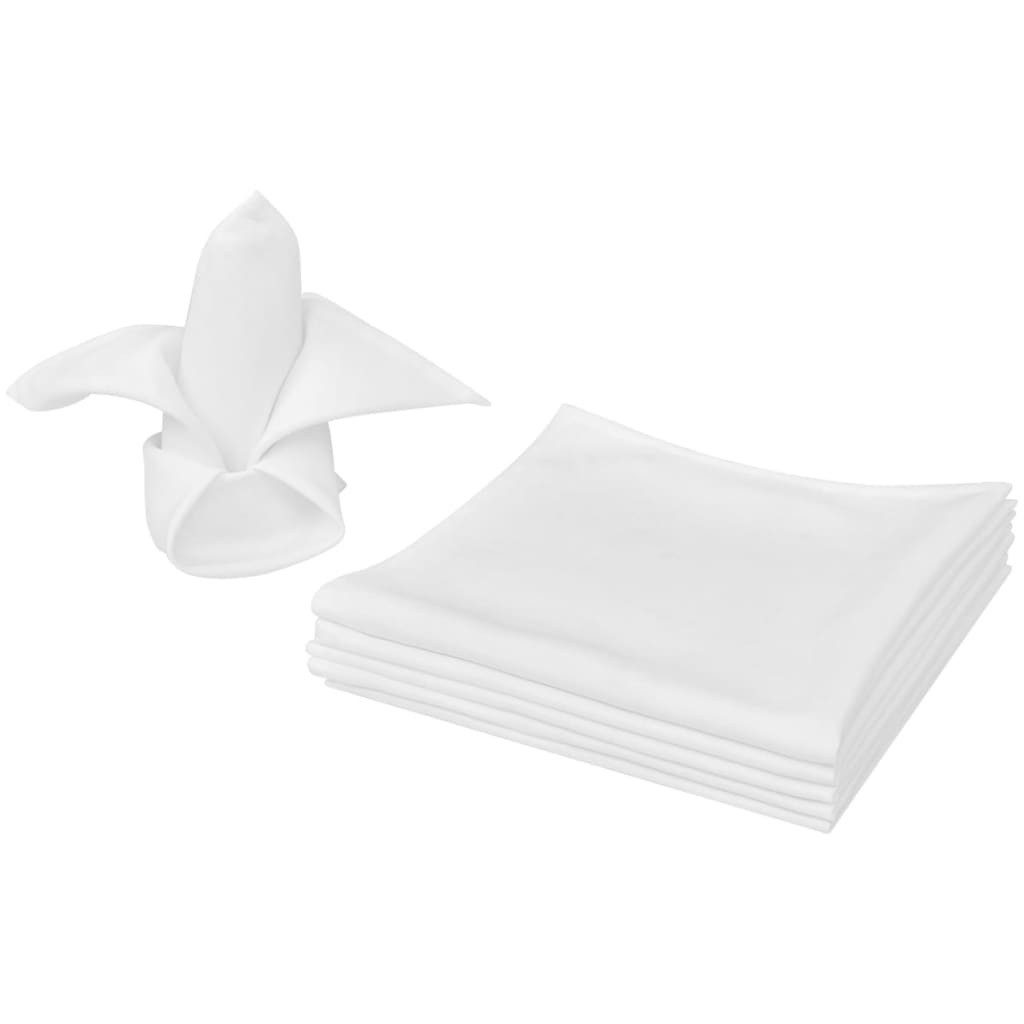 furnicato Stoffserviette Funktionale Servietten in Weiß, 50 x 50 cm, 25 Stück