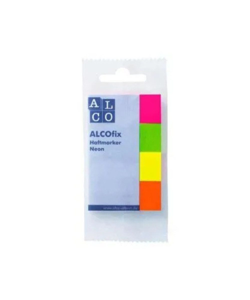 Post-it® Haftnotizblock Alco 6831 Haftmarker 4 x 50 Streifen, beschriftbar und rückstandsfrei wiederablösbar