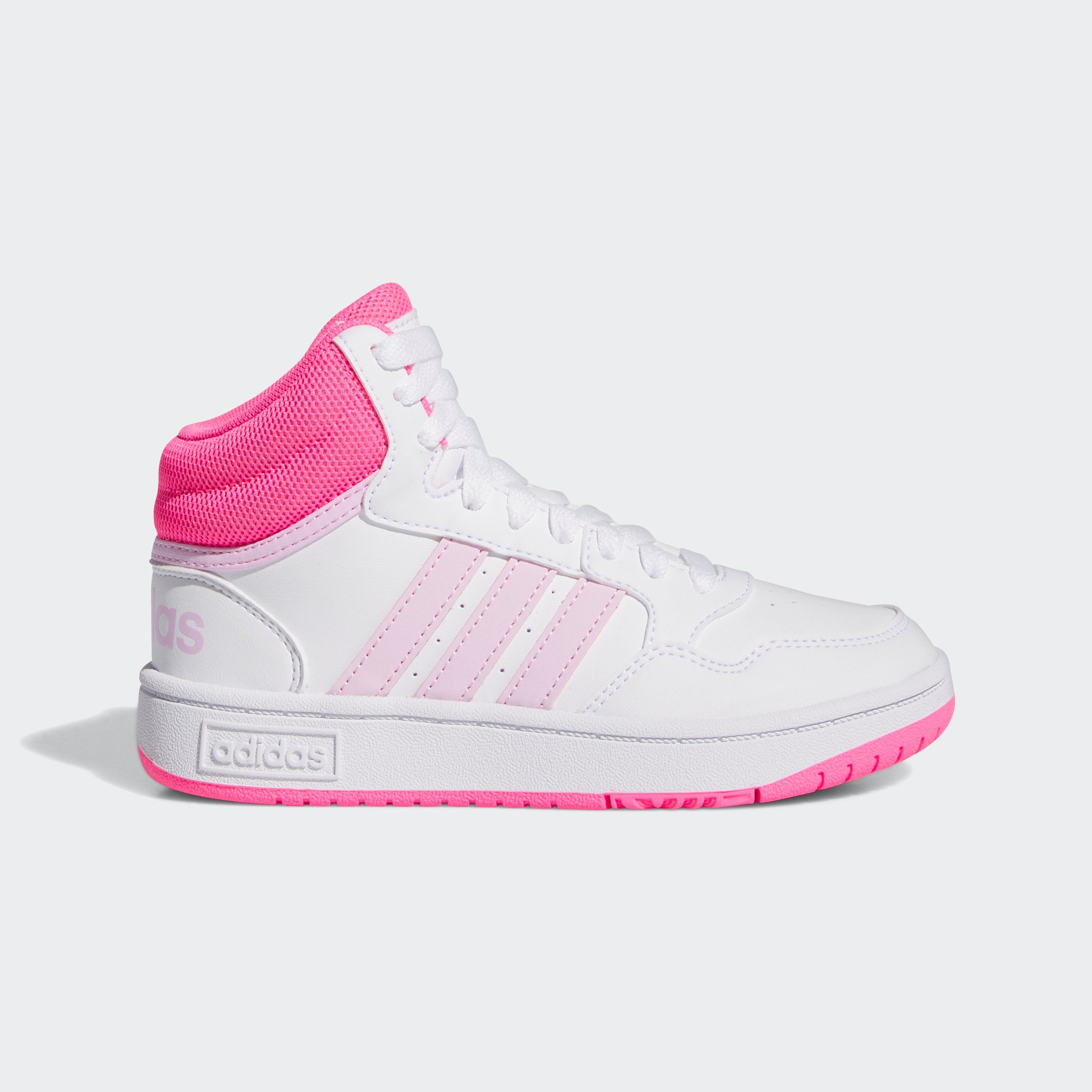 adidas Sportswear HOOPS MID Sneaker weiß-rosa