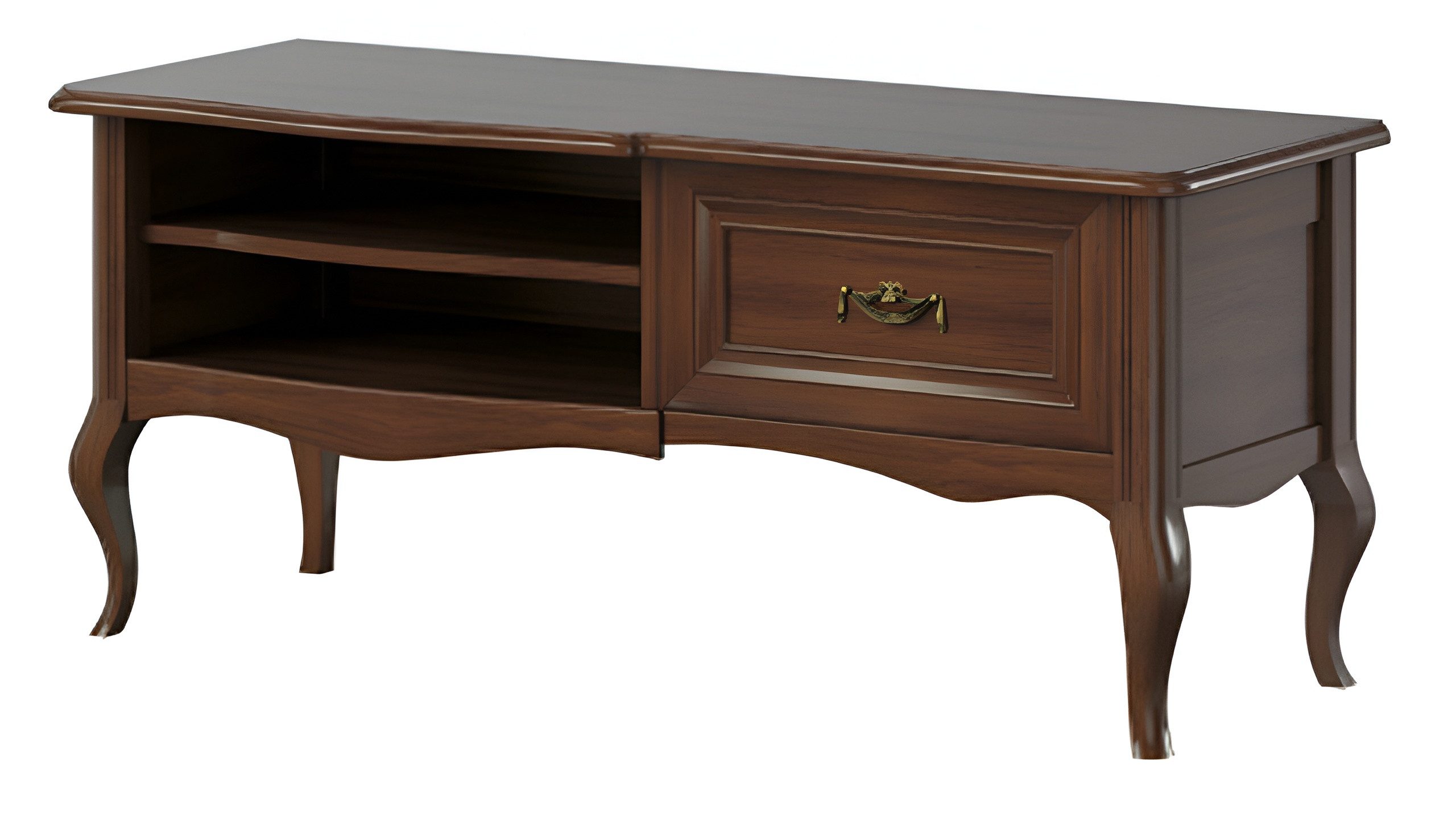 Xlmoebel TV-Schrank Klassisches TV-Lowboard aus massivem Holz mit Stauraum (TV-Schrank) Hergestellt in Europa