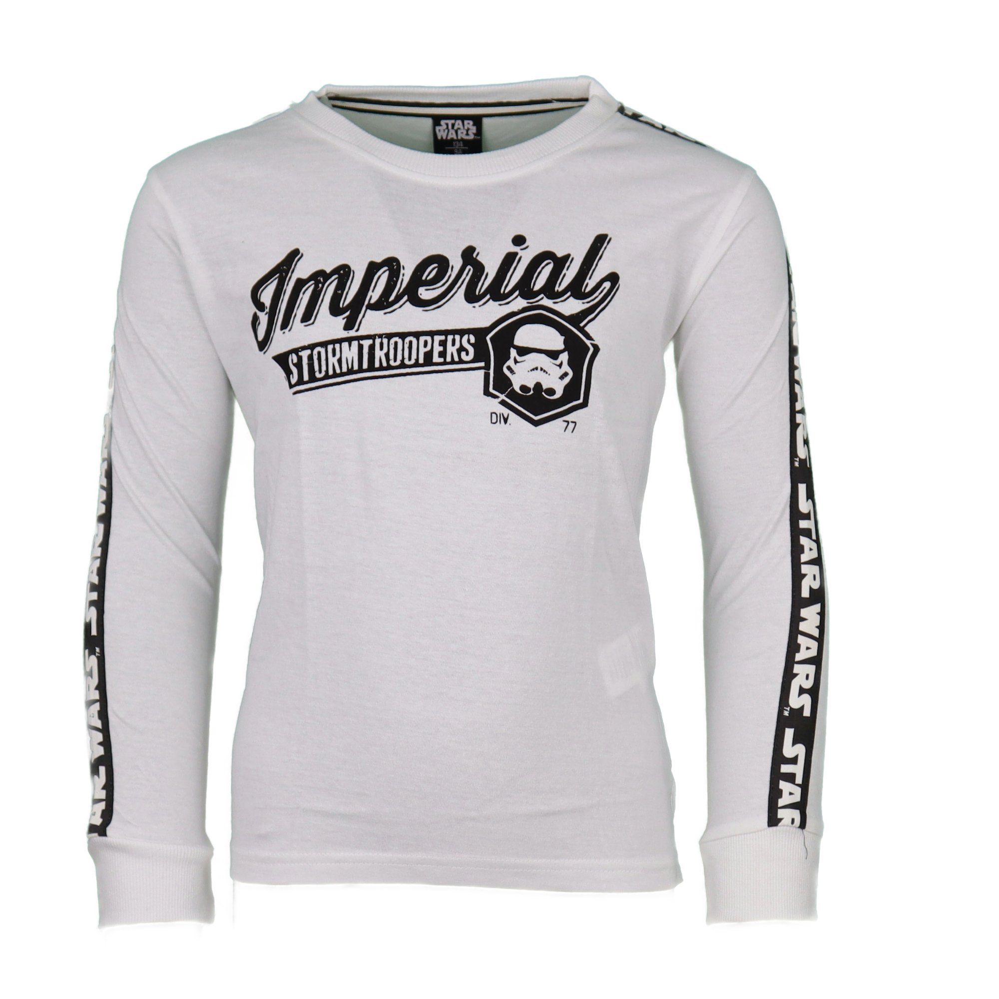 Star Wars Langarmshirt »Imperial Storm Trooper Kinder Shirt« Gr. 134 bis  164, 100% Baumwolle, in Weiß online kaufen | OTTO