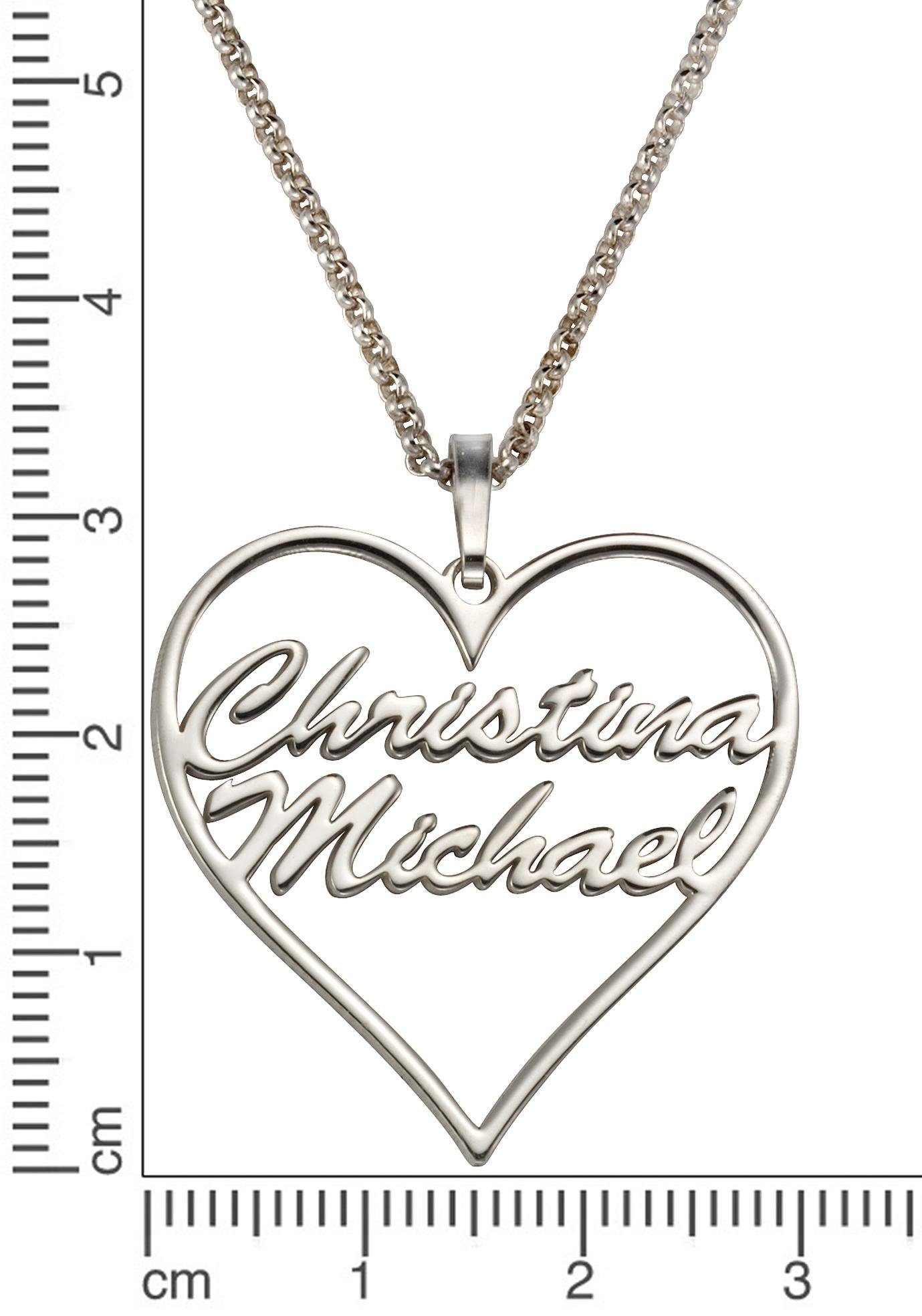 Firetti Namenskette Schmuck Geschenk Silber 925 Halskette mit deinem Namen