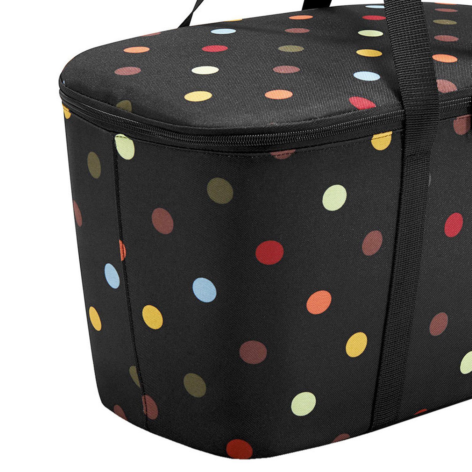 coolerbag dots Dekor Wahl l Picknickkorb Farbe Kühltasche - mixed Thermo zur Einkaufskorb black 20 REISENTHEL®