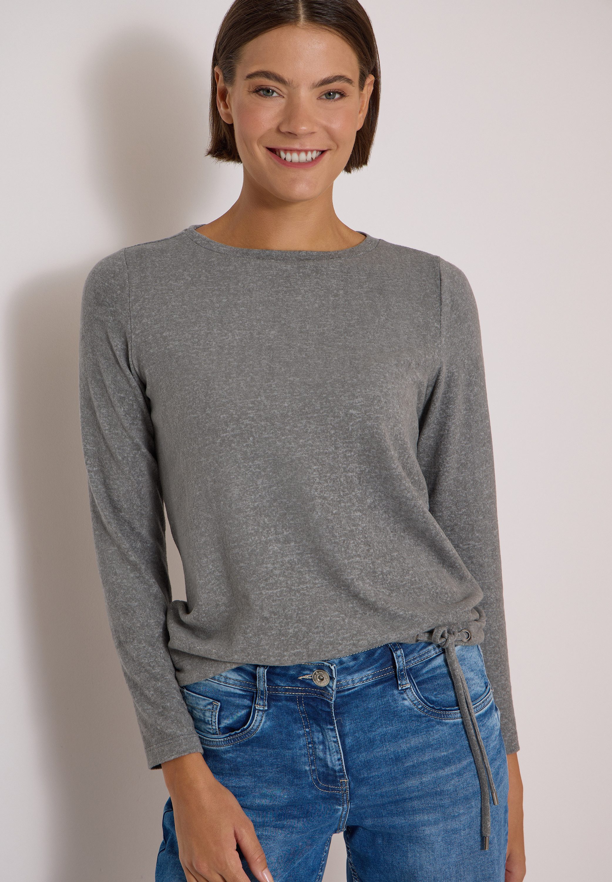 CECIL Langarmshirt aus softem Materialmix