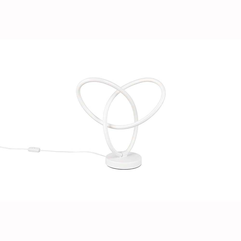 Reality Leuchten Schreibtischlampe, LED-Leuchtmittel fest verbaut, Neutralweiß, Tischleuchte Beistelllampe Nachttischlampe Metall weiß