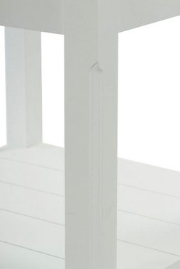 elbmöbel Couchtisch Couchtisch braun weiß (FALSCH), Beistelltisch: Tablett 50x55x50 cm weiß holz Cottage Stil
