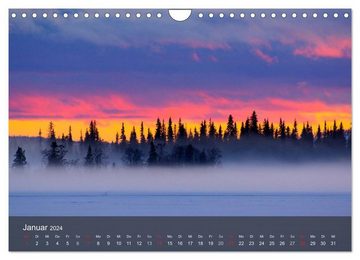 CALVENDO Wandkalender Lappland 2024 (Wandkalender 2024 DIN A4 quer), CALVENDO Monatskalender