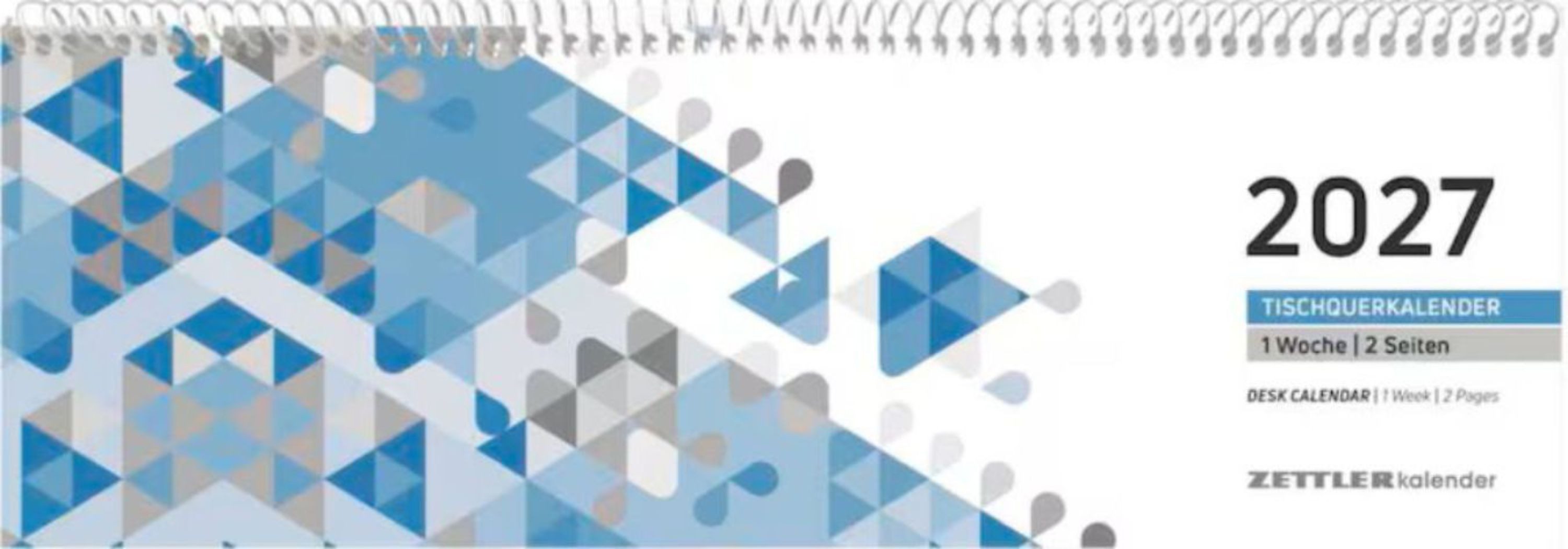 ZETTLER Tischkalender Schreibtischkalender 2027 quer Wochenplaner Mod. 116 (1-tlg) von Zettler