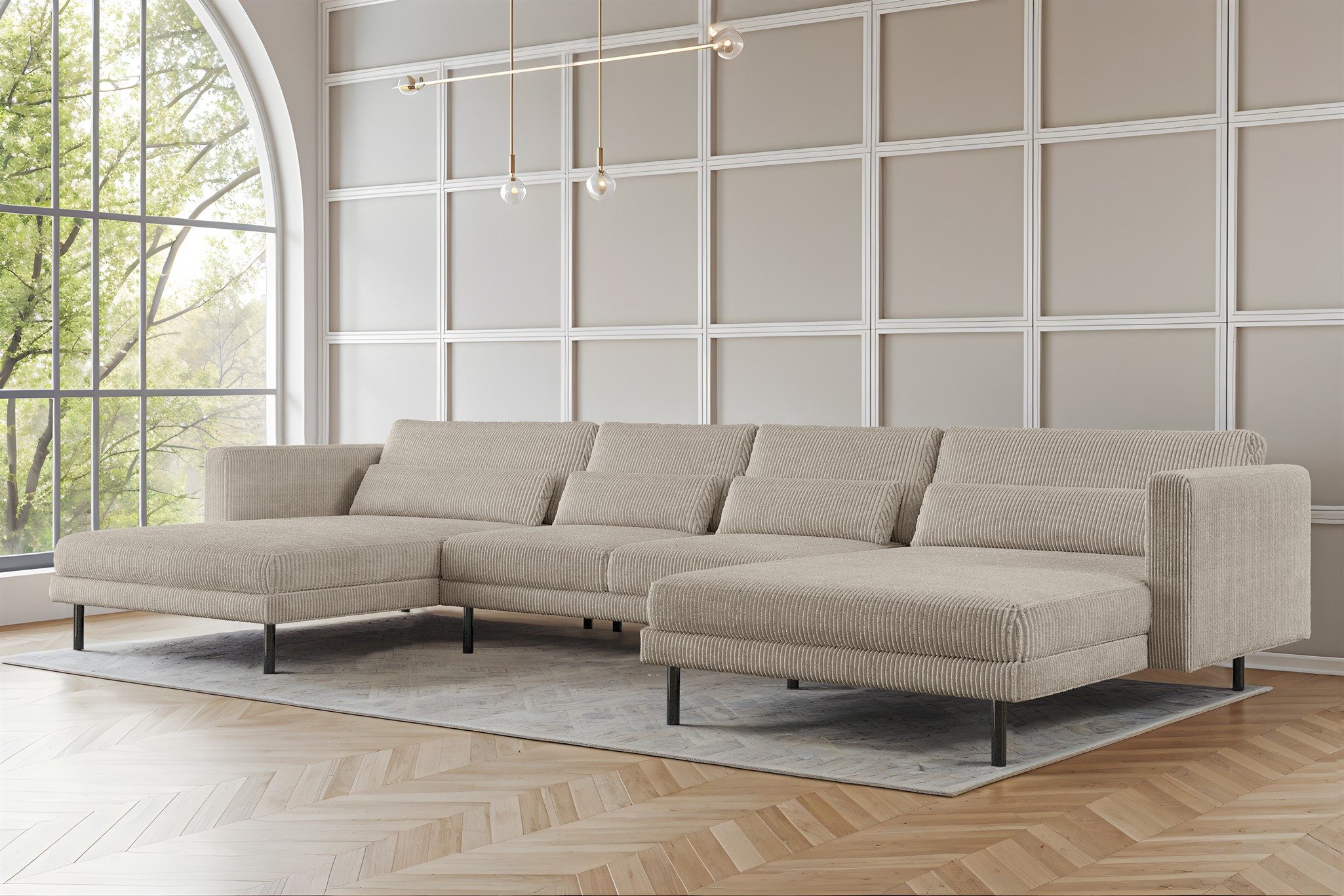 Fun Möbel Wohnlandschaft Sofa in U-Form günstig online kaufen