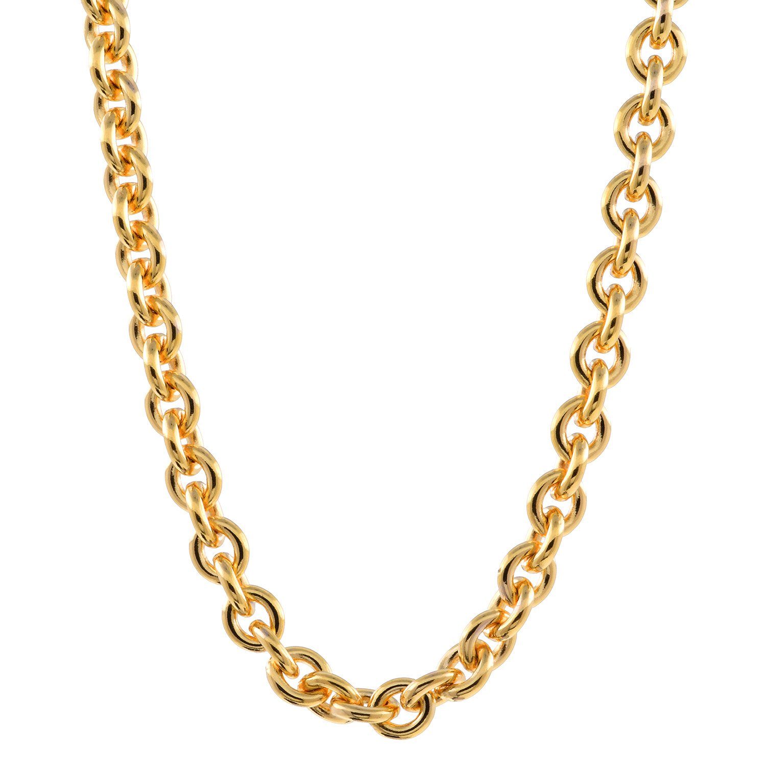 HOPLO Goldkette Ankerkette rund 585 - 14 Karat Gold 2,4 mm 80 cm Goldkette  Halskette, Made in Germany