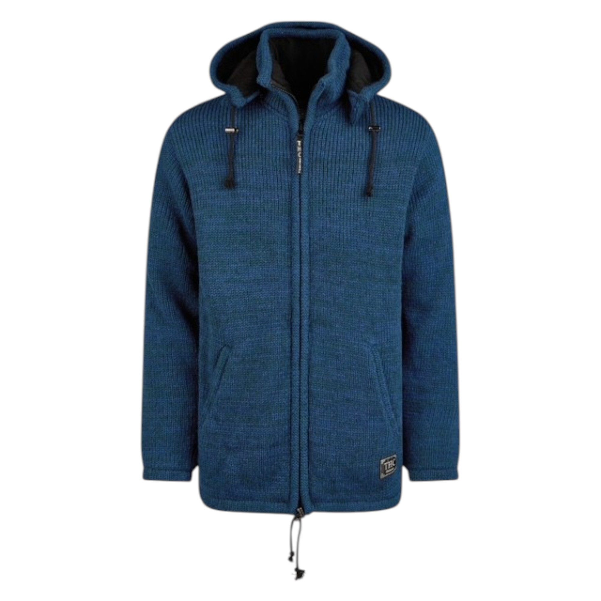 THC Natural Line Strickjacke THC Schafwollstrickjacke blau 625 (1 Stück, 1- günstig online kaufen