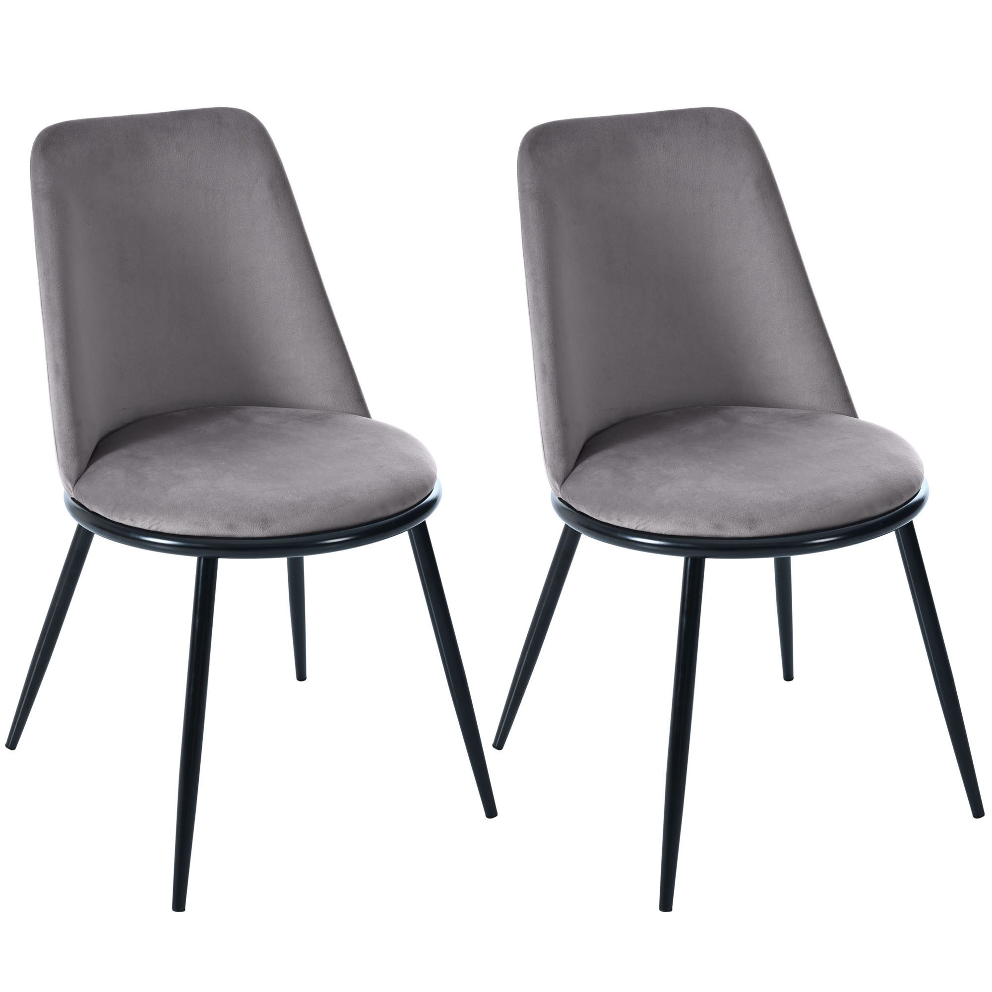 MODFU Esszimmerstuhl mit Rückenlehne, Metallbeine (Polsterstuhl, günstig online kaufen