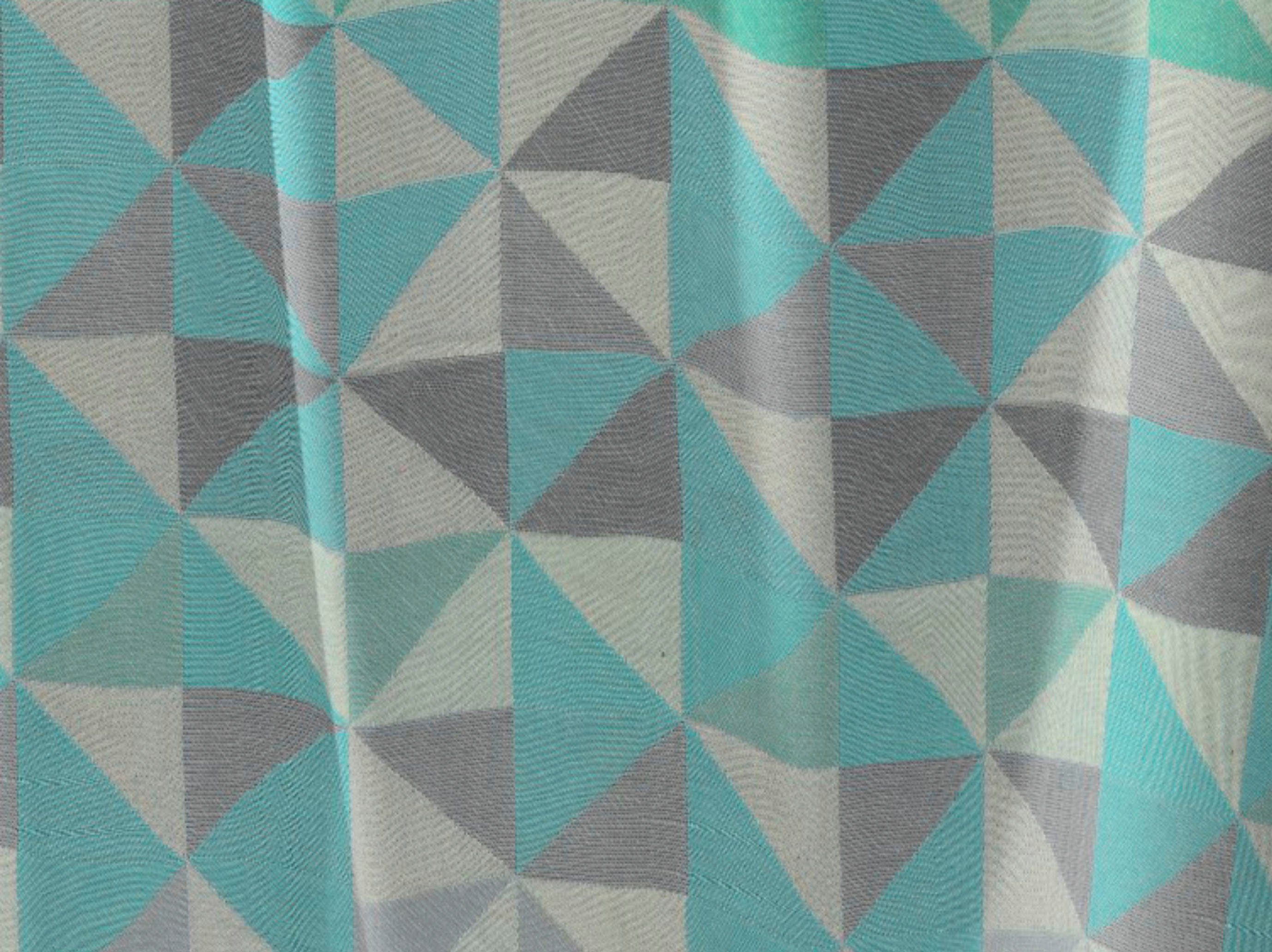 Jacquard, Adam, blickdicht, (1 Vorhang St), Bio Bel, nachhaltig Kräuselband blau