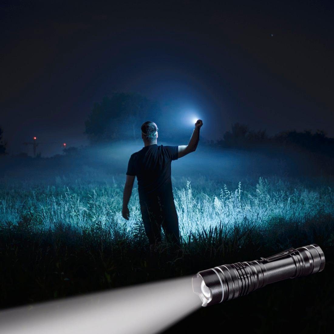 3 Taschenlampe LED LED-Farbe: Weiß Outdoor 3 - mit Taschenlampe LED m Leuchtweite: 330 - AAA Hama - 100 Lumen, Clip, Batterien Rot, Lichtmodi,