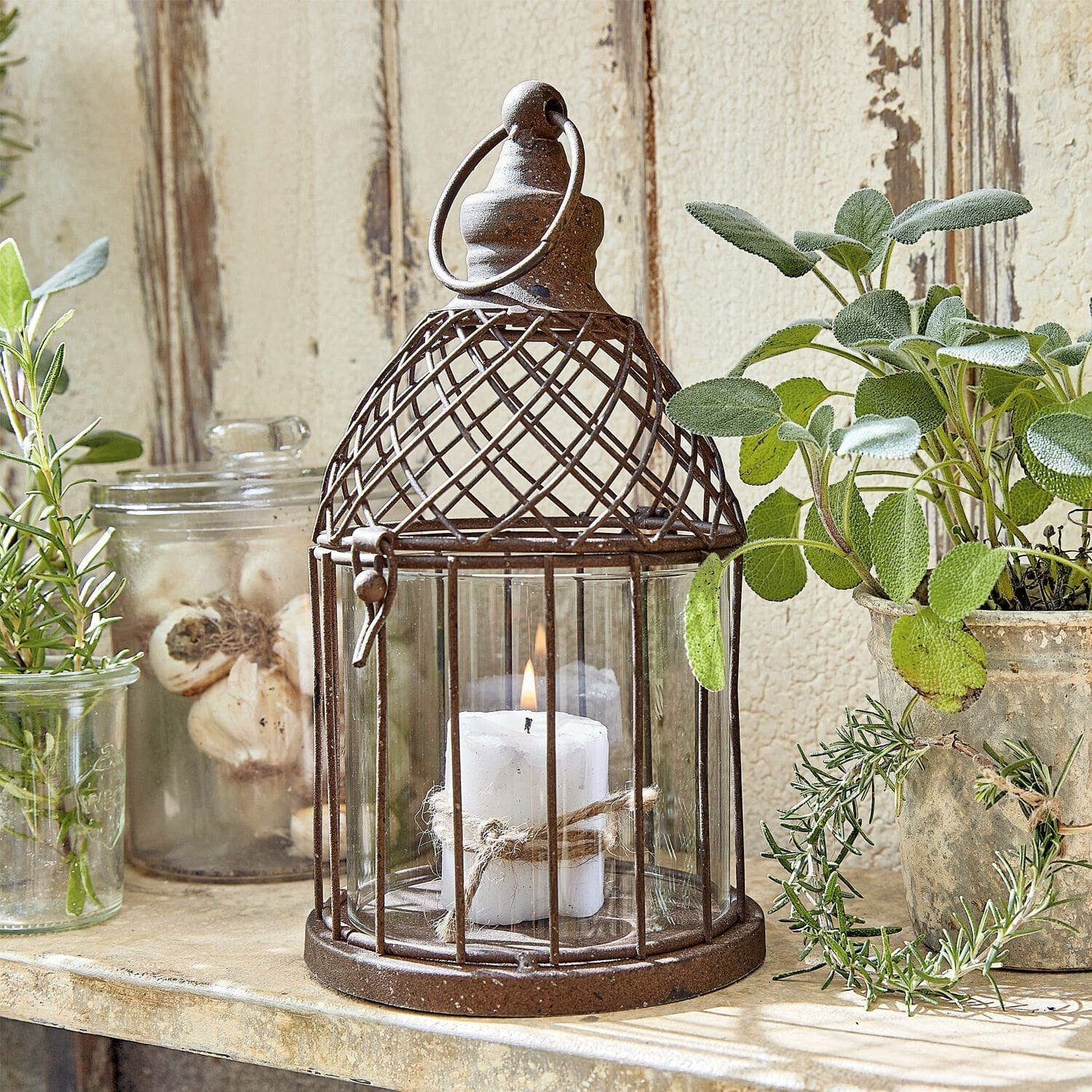 Mirabeau Kerzenlaterne Laterne Tiflet antikbraun günstig online kaufen