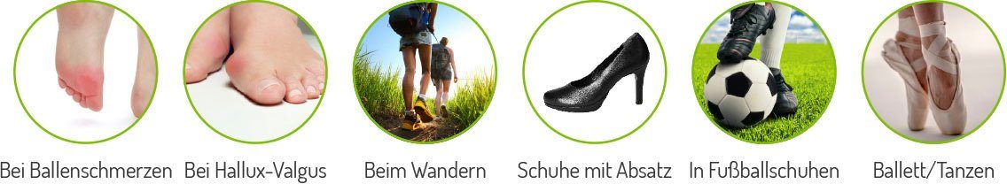 Fußgut Fußpolster Zehenkappen "Supersoft", 4-tlg., 2 Paar, bei Verletzungen, Hallux valgus, Blasen, Hühneraugen, Ballenschmerzen