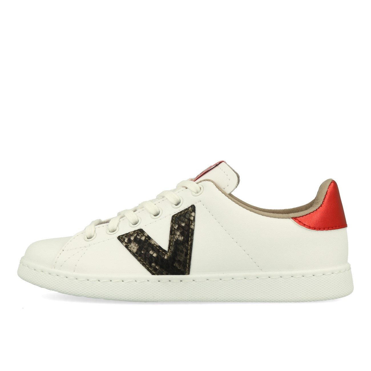 Victoria Tenis Piel Vegana Detalle Damen Sneaker Negro Sneaker