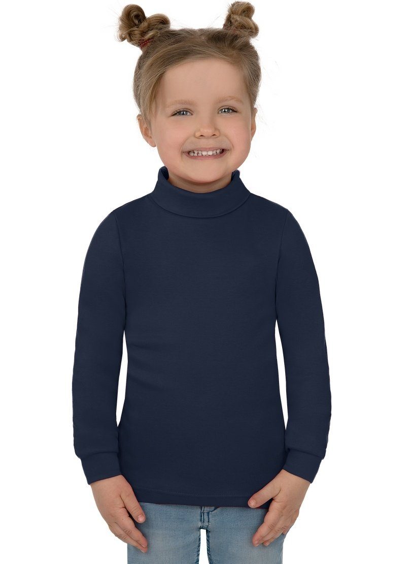 Rollkragenshirt Ski- navy und TRIGEMA Trigema Langarm Sport-Rollkragenpullover