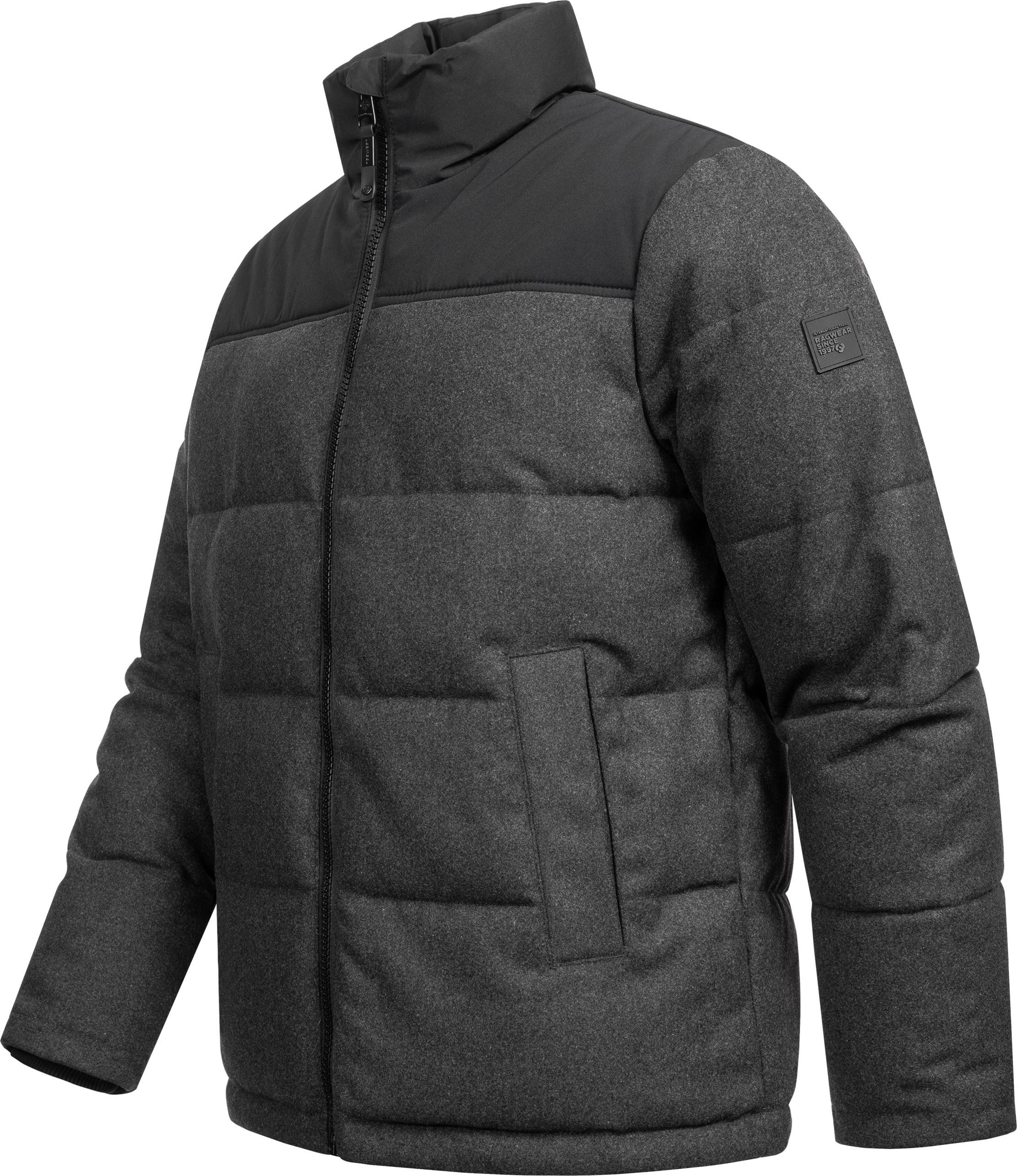 Ragwear Steppjacke Waldess Gesteppte Herren Outdoorjacke in Woll-Optik