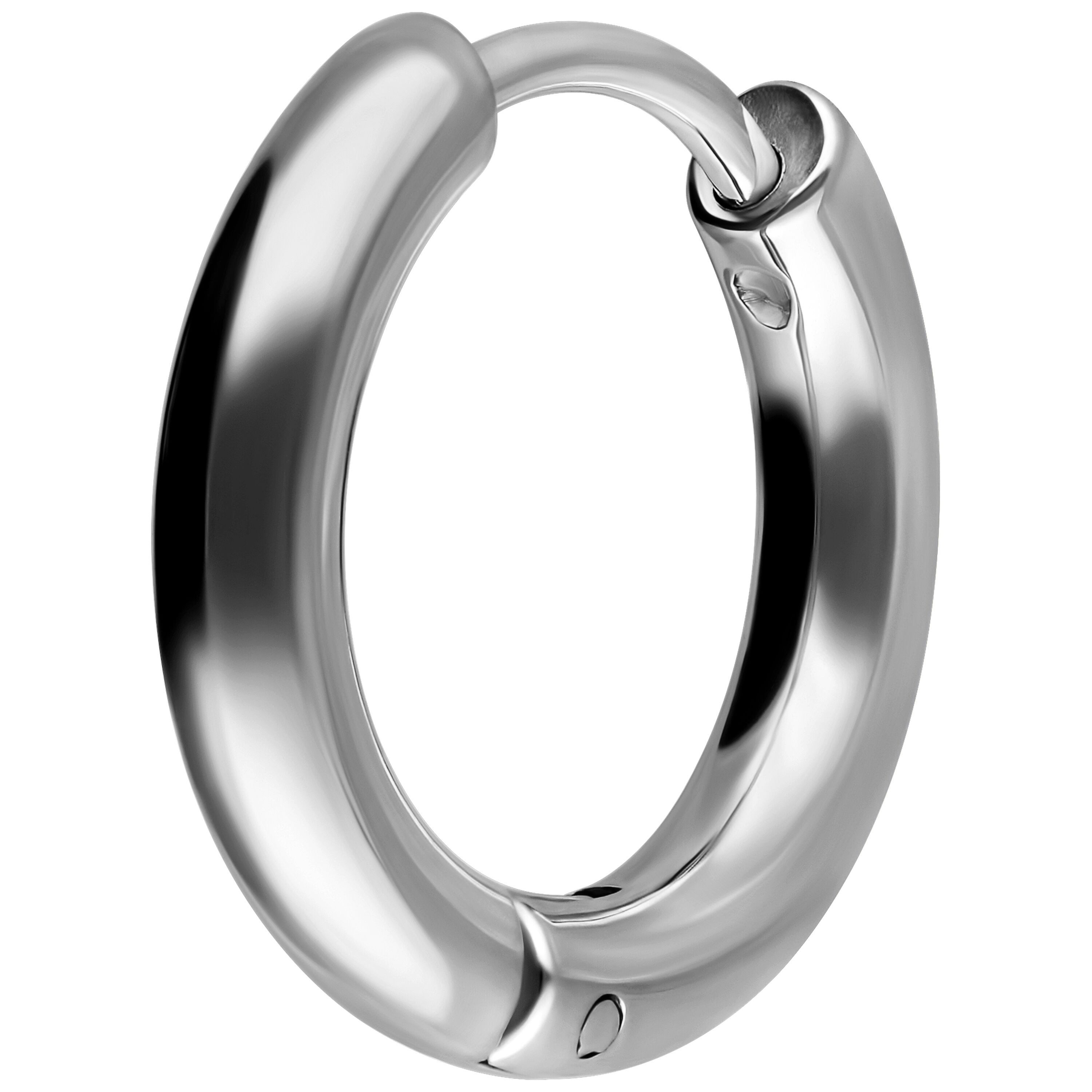 Wildcat Paar Ohrhänger Little Hoops - Silber, 10,0 mm, Chirurgenstahl 316L - wasserfest, langlebig, hautverträglich