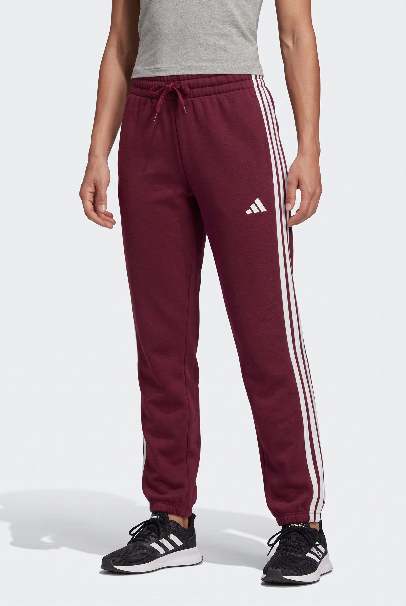 adidas Sportswear Sporthose ESSENTIALS 3-STREIFEN FRENCH TERRY CUFFED Reguläre Passform, mittelhoher Bund, weiches French Terry Material