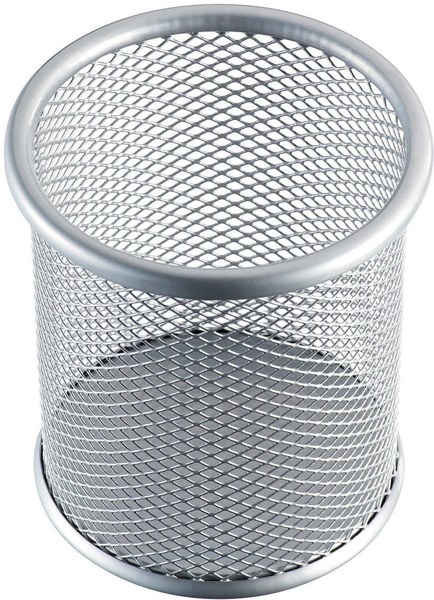 HELIT Tischaufsatz Stifteköcher Mesh Metall silber