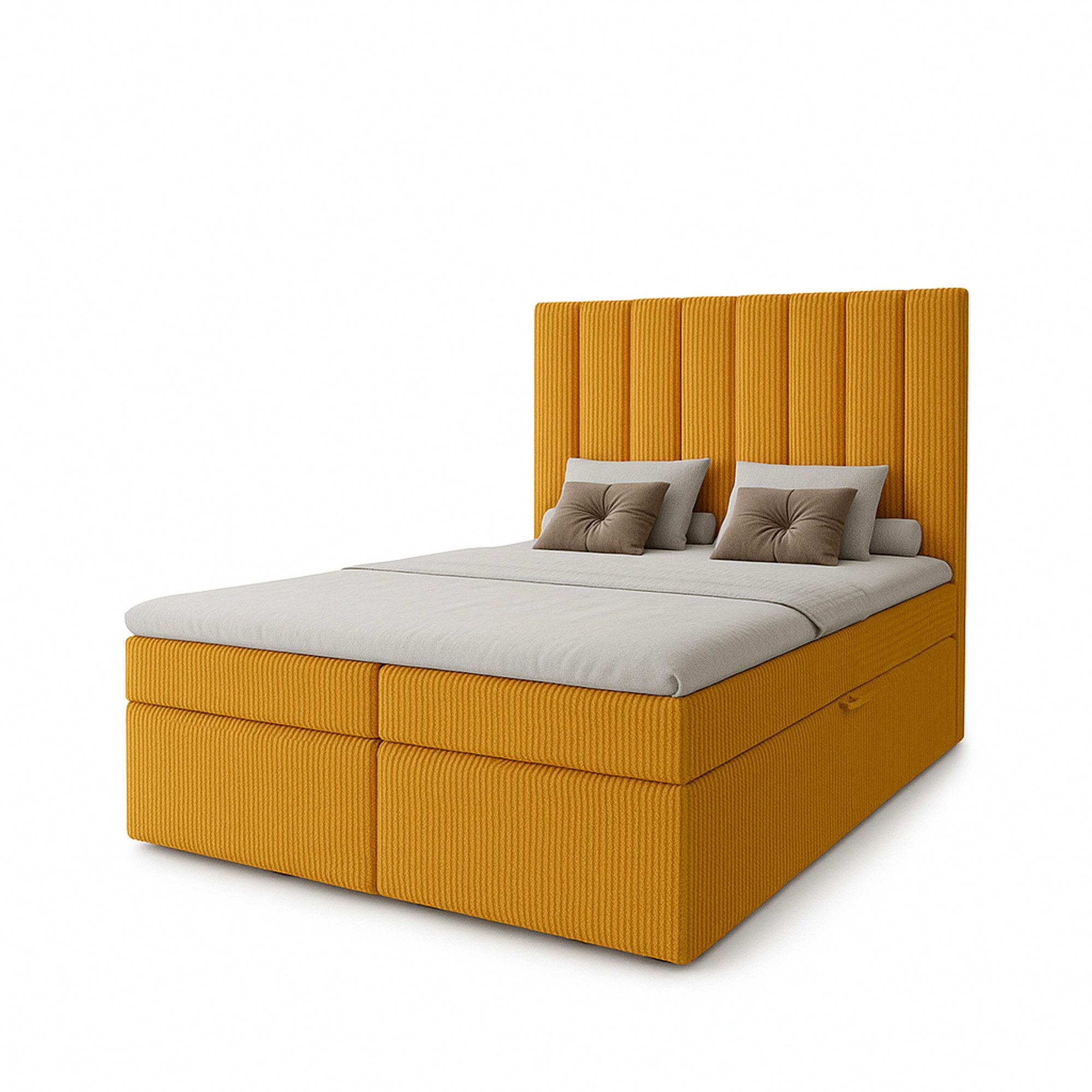 MARPUR Boxspringbett NERO MIL (Boxspringbett, Bettkasten, Matratze), Bettkasten inkl. Matratze