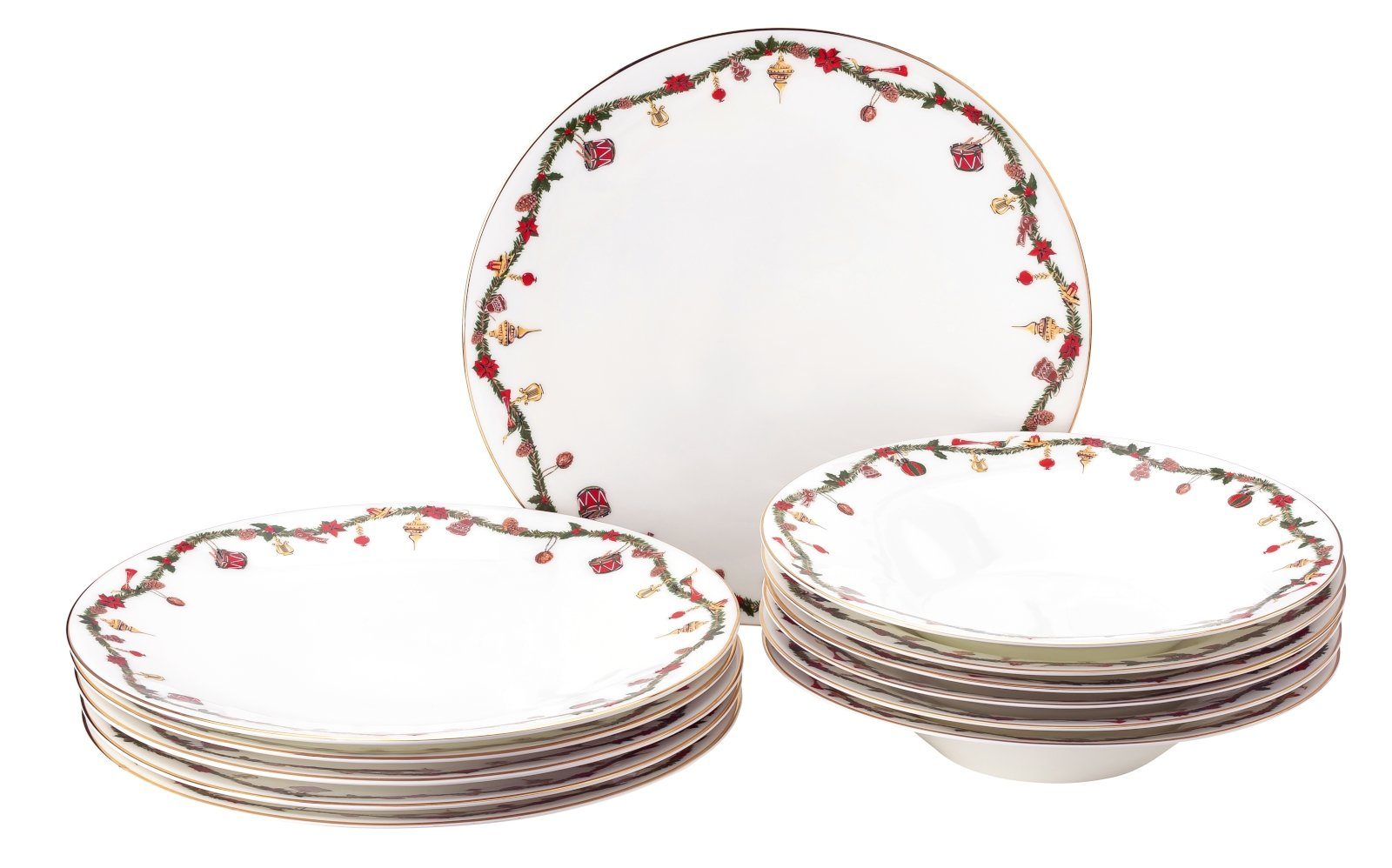 Hutschenreuther Tafelservice Nora Christmas Tafelset 12-tlg., Porzellan