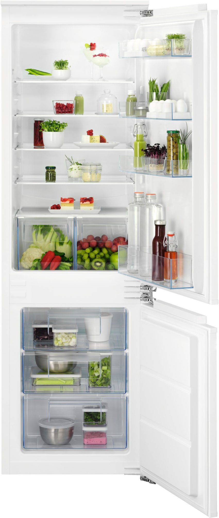 AEG Einbaukühlgefrierkombination 5000 TSC5S183DF, 176,9 cm hoch, 55,7 cm breit, LowFrost: Erheblich weniger Eisbildung