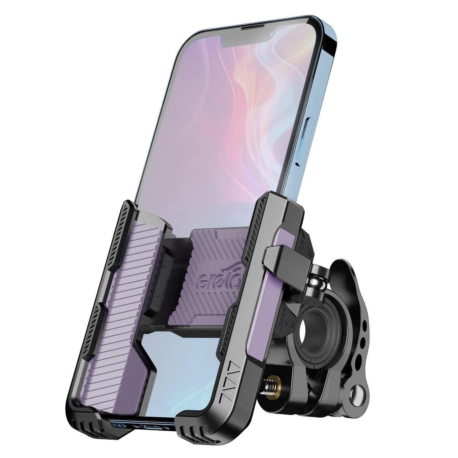LuxusKollektion Smartphone-Halterung Handyhalterung Fahrrad Lenker 1s Sperre Smartphone Violett2