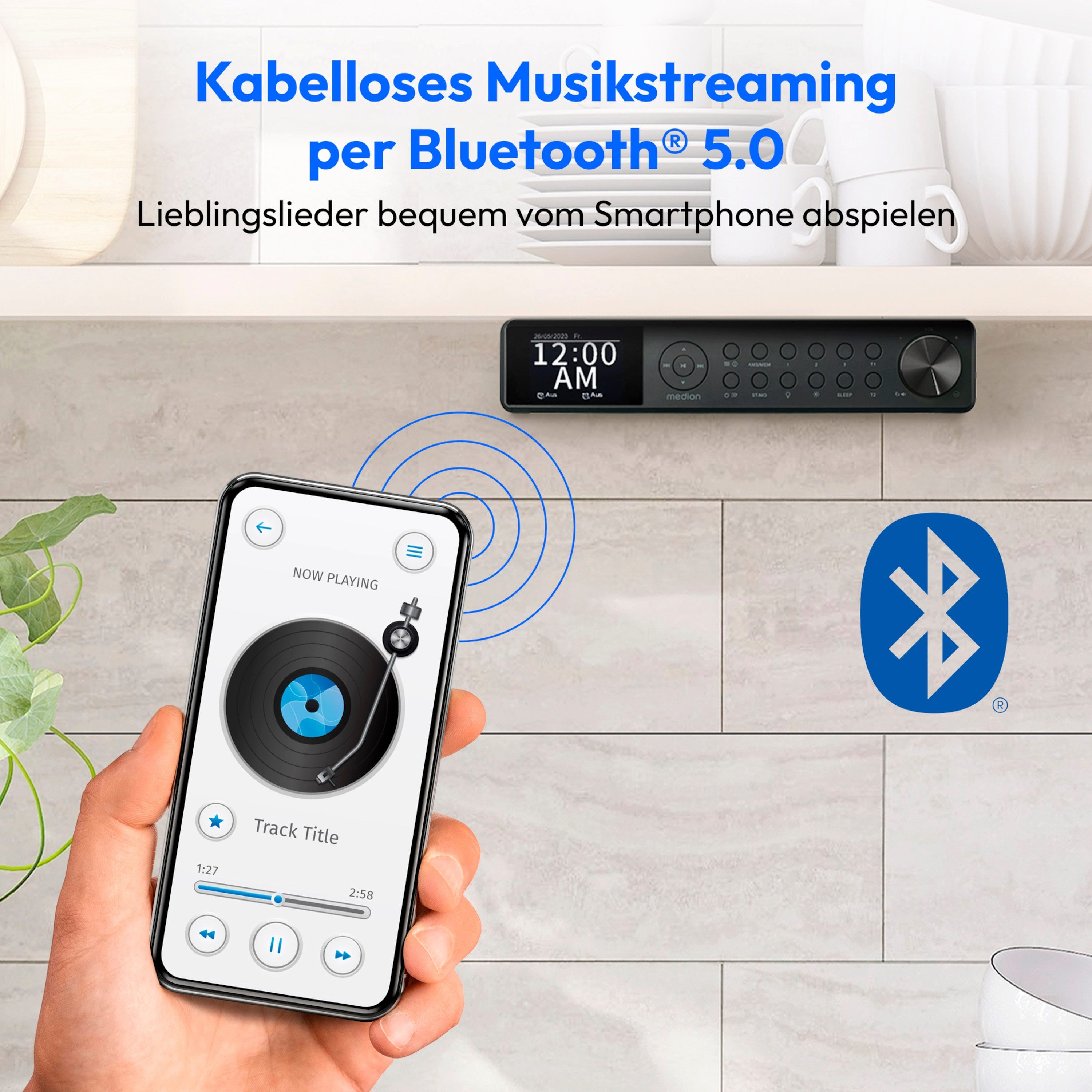 Medion® Radio (AM/FM, MW/UKW, DAB+, 3 W, P66750)