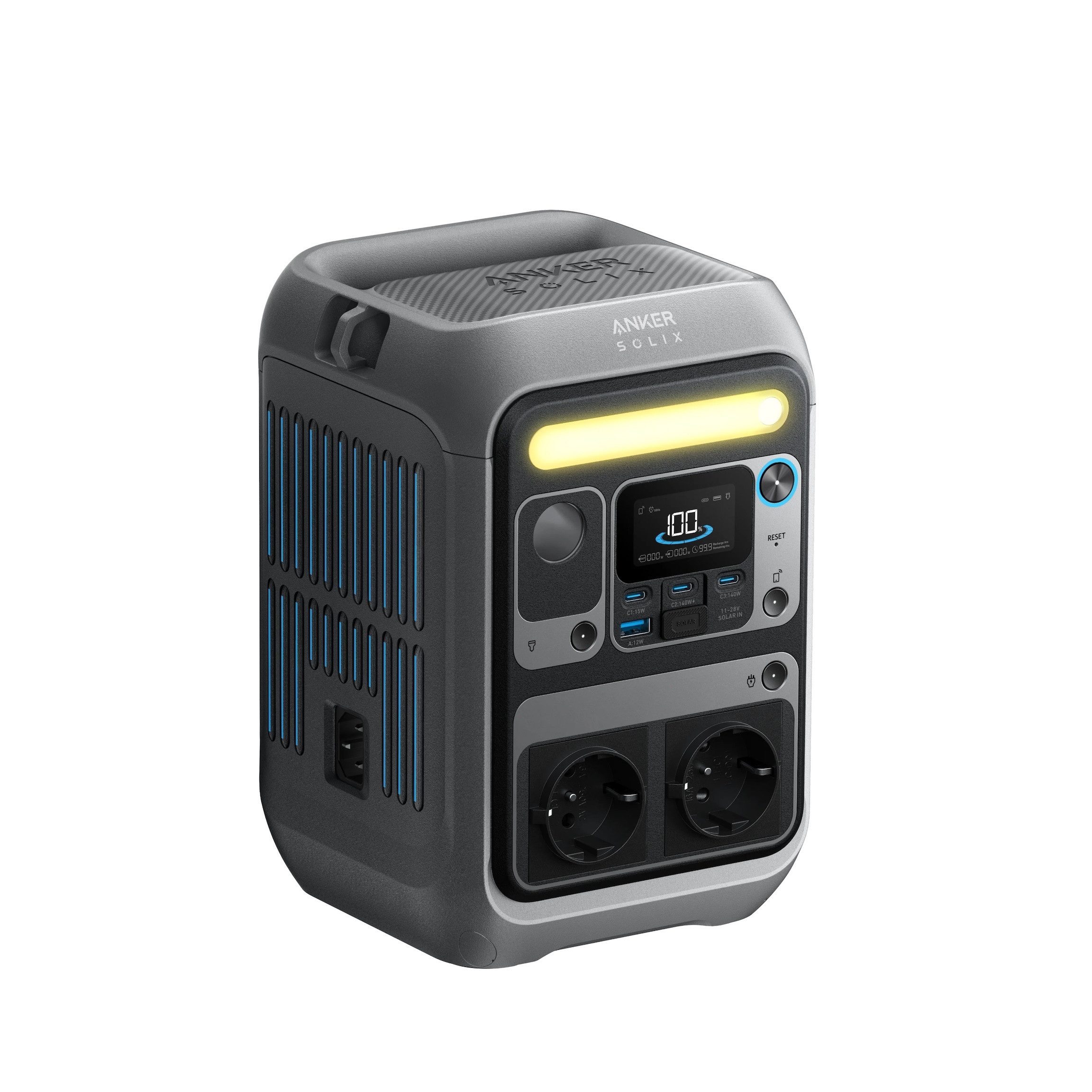 Anker Anker SOLIX C300X AC PowerStation 288Wh 0% Mwst. Powerstation Dieses Angebot ist mit 0% Mwst. gemäß §12, Abs. 3 UstG ausgewiesen und richtet sich ausschließlich an Endverbraucher (1 St), Schnelle Zwei-Wege-Aufladung schwarz