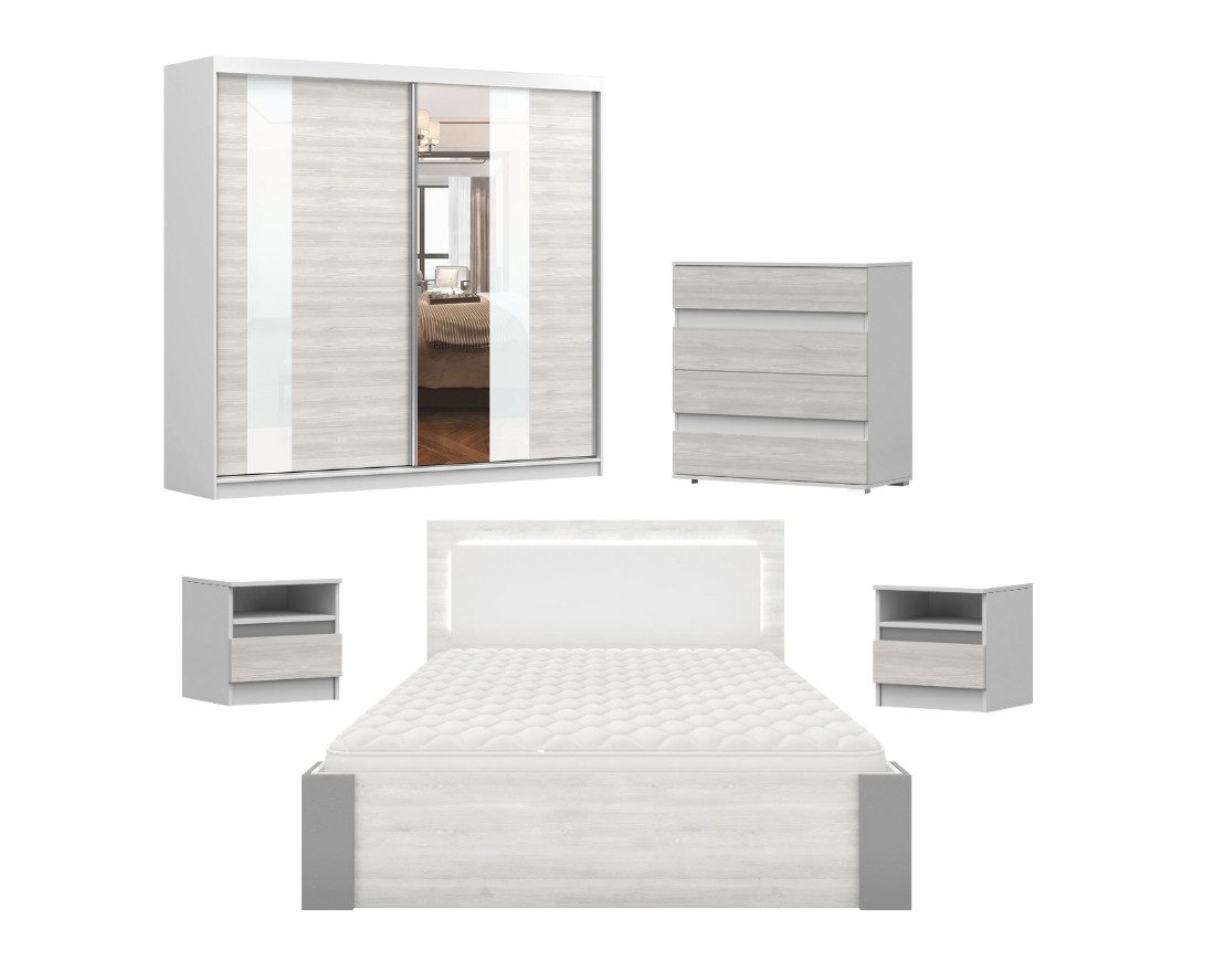 Deine Möbel 24 Schlafzimmer-Set HEAVEN MULTI Komplettschlafzimmer Kleidersc günstig online kaufen