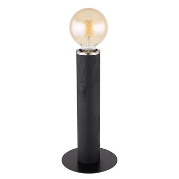 Globo Schreibtischlampe, Leuchtmittel nicht inklusive, Retro Tischleuchte Holzlampe Schreibtischlampe Leseleuchte schwarz