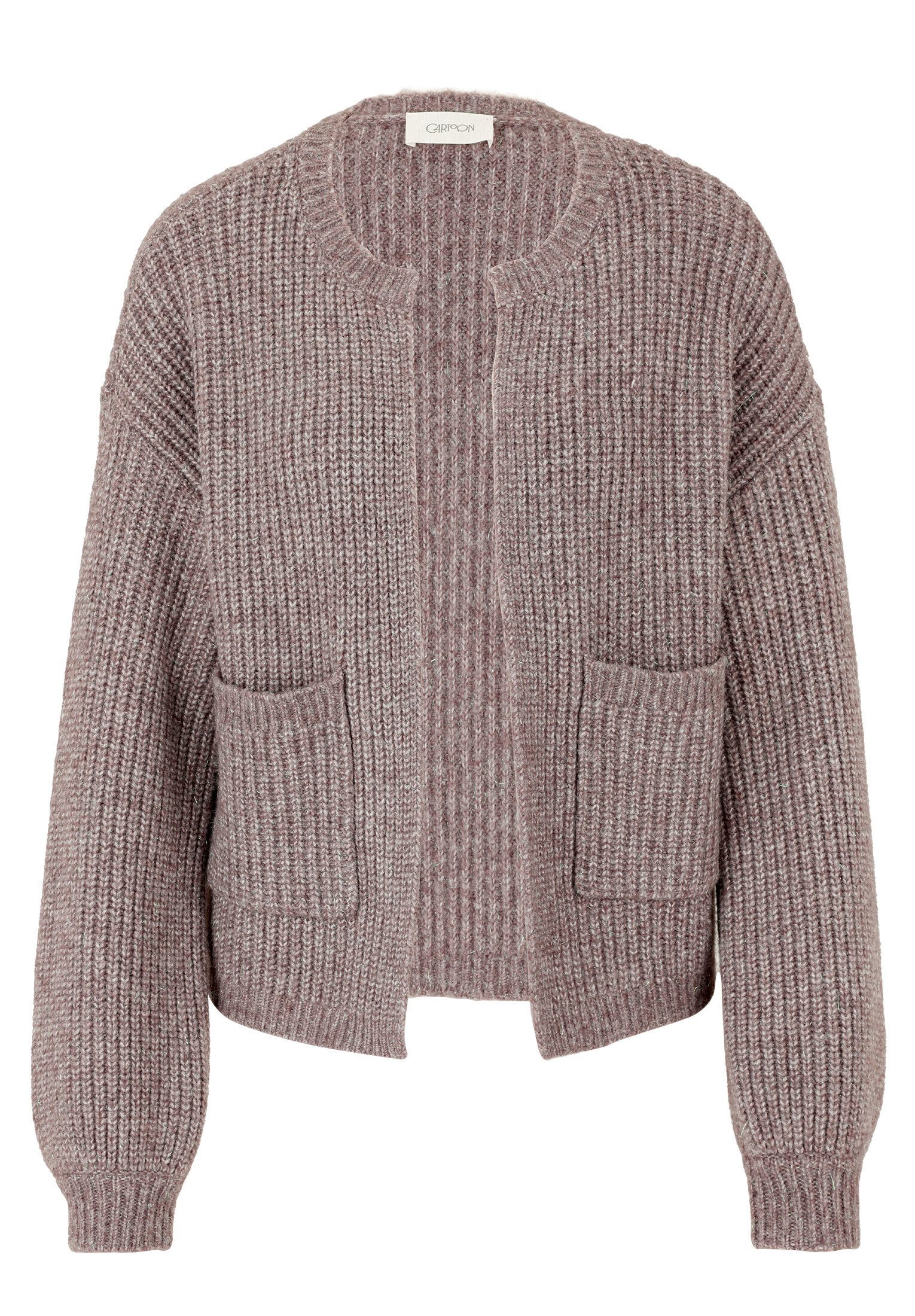 Cartoon Strickjacke Damen mit Taschen (1-tlg)