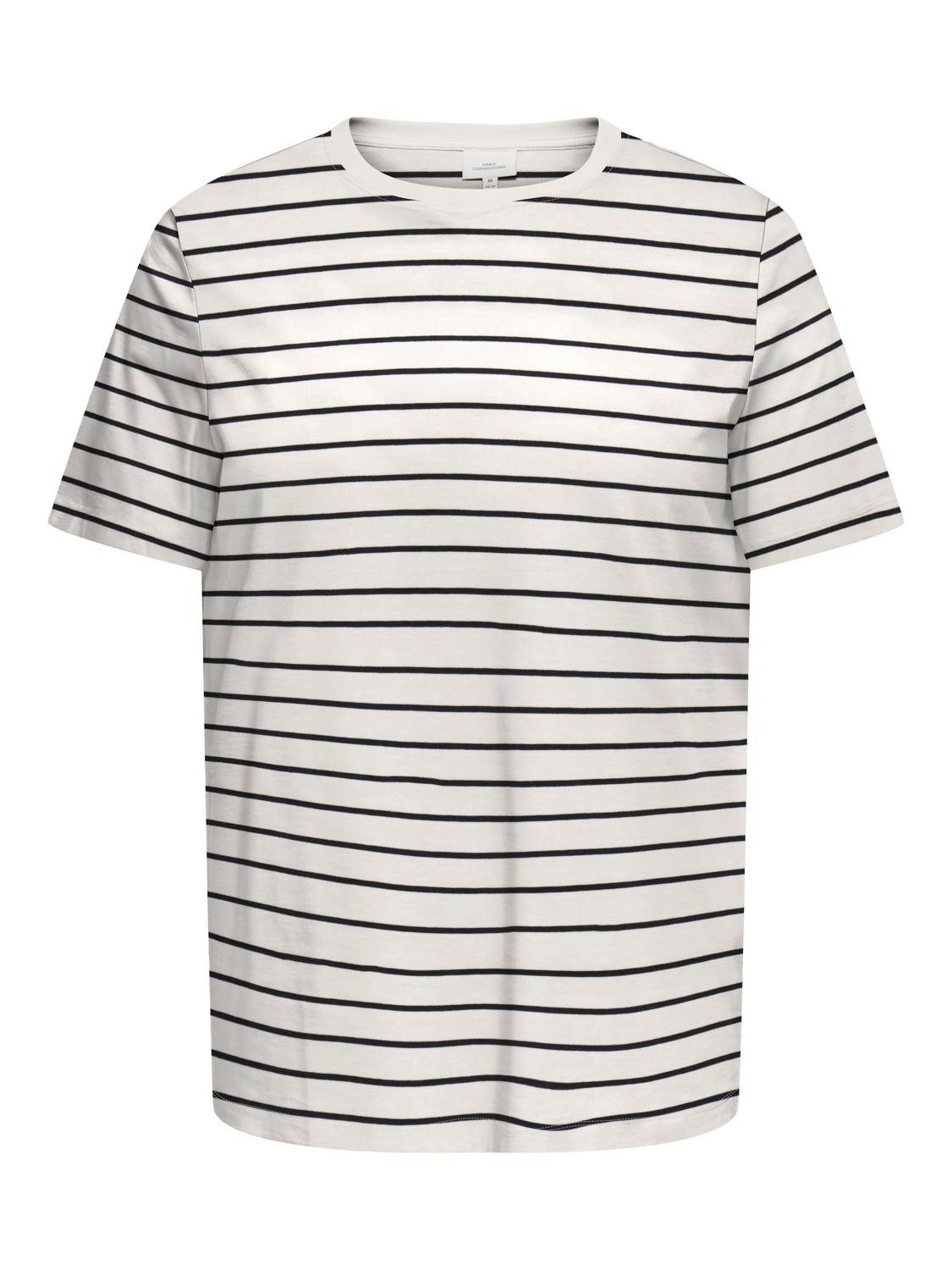 ONLY CARMAKOMA Rundhalsshirt CARBLOOM LIFE S/S TOP JRS