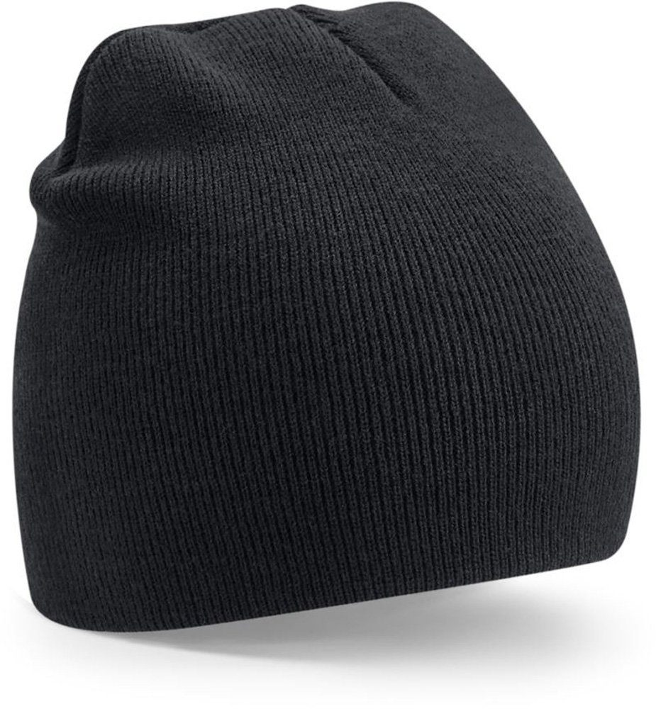 Modescout Stadler Beanie Winter Beanie Strick Mütze angenehmes Tragegefühl. Aus Recycelter Polyester Black