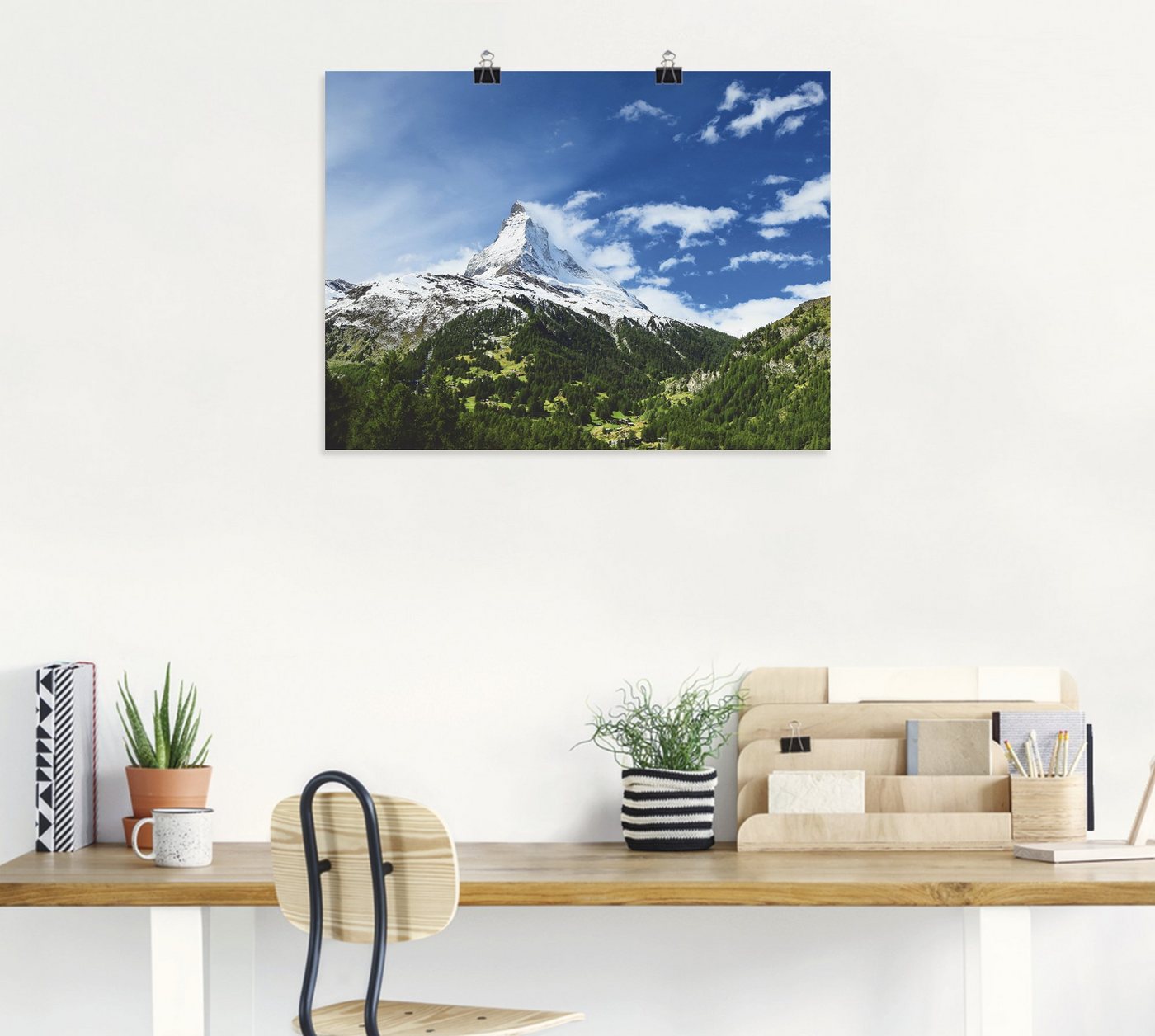 Artland Wandbild »Matterhorn«, Berge (1 Stück), in vielen Größen & Produktarten -Leinwandbild, Poster, Wandaufkleber / Wandtattoo auch für Badezimmer geeignet-HomeTrends