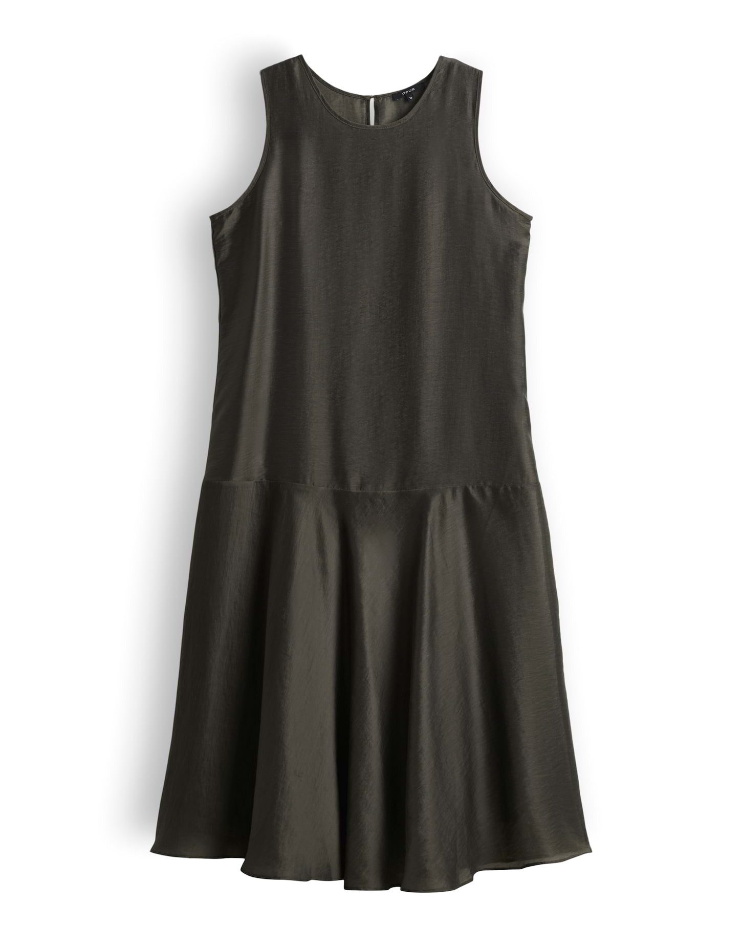 OPUS Sommerkleid Welsa aus leichter Webware mit dezenter Struktur Das Volantdetail bringt Bewegung in die Silhouette