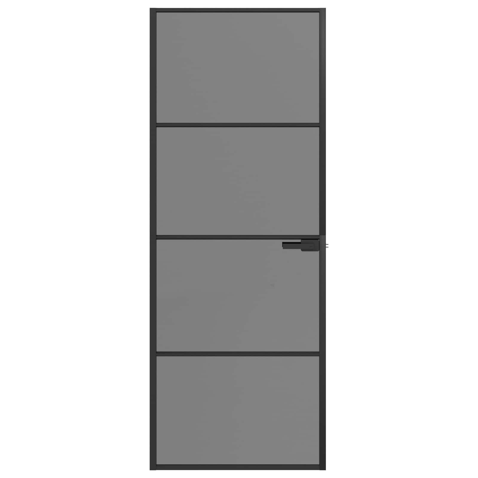 vidaXL Haustür Interior Tür 76 x 201,5 cm Verbautes Glas und Aluminium (1-St)