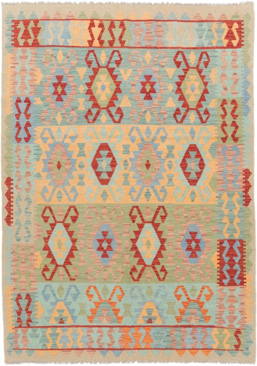 Orientteppich Kelim Afghan 174x242 rechteckig, 3 Nain Orientteppich, Trading, Handgewebter mm Höhe